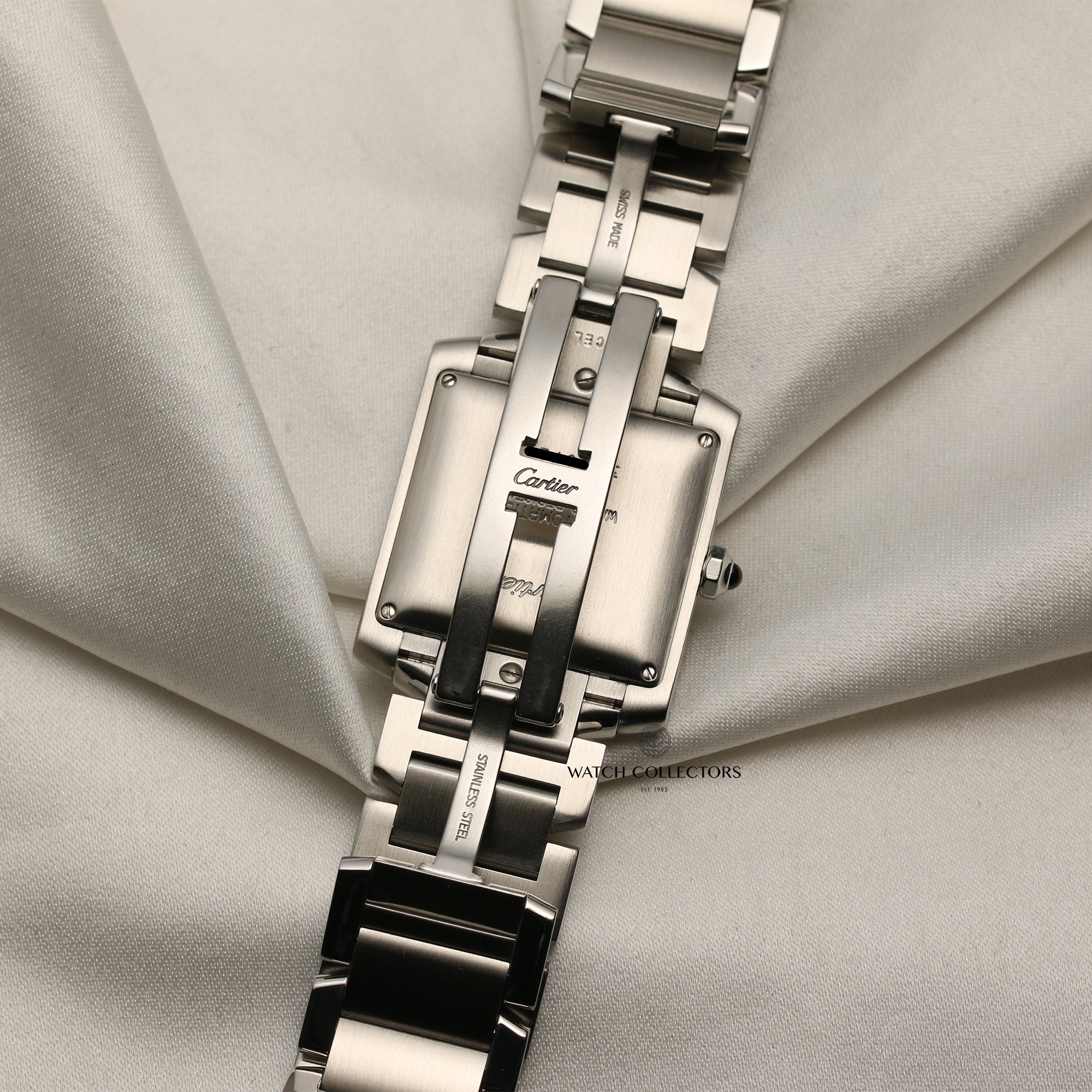 Cartier Tank Franscaise Gents Stainless Steel Second Hand Watch Collectors 7