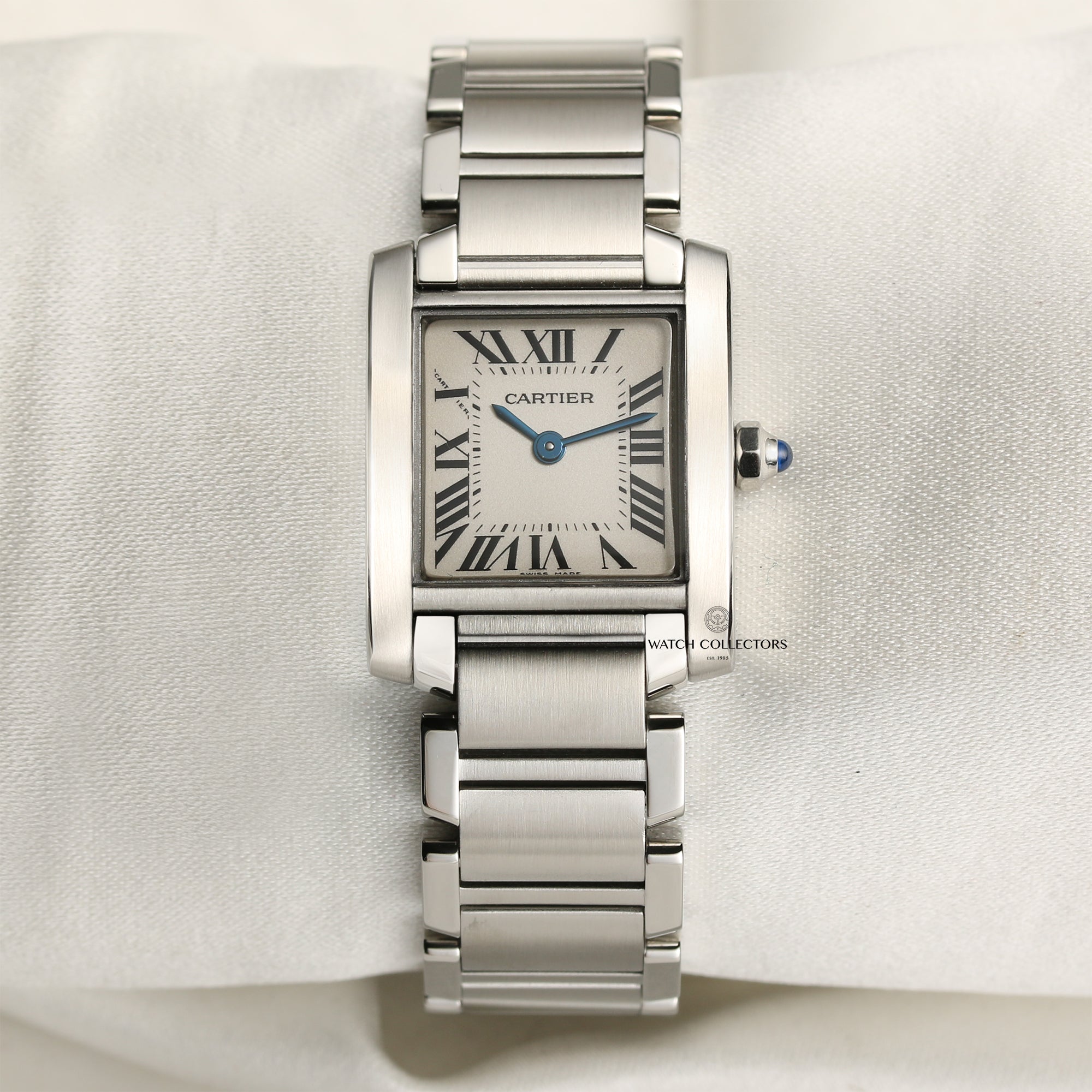 Cartier Tank Franscaise Lady Stainless Steel Second Hand Watch Collectors 1