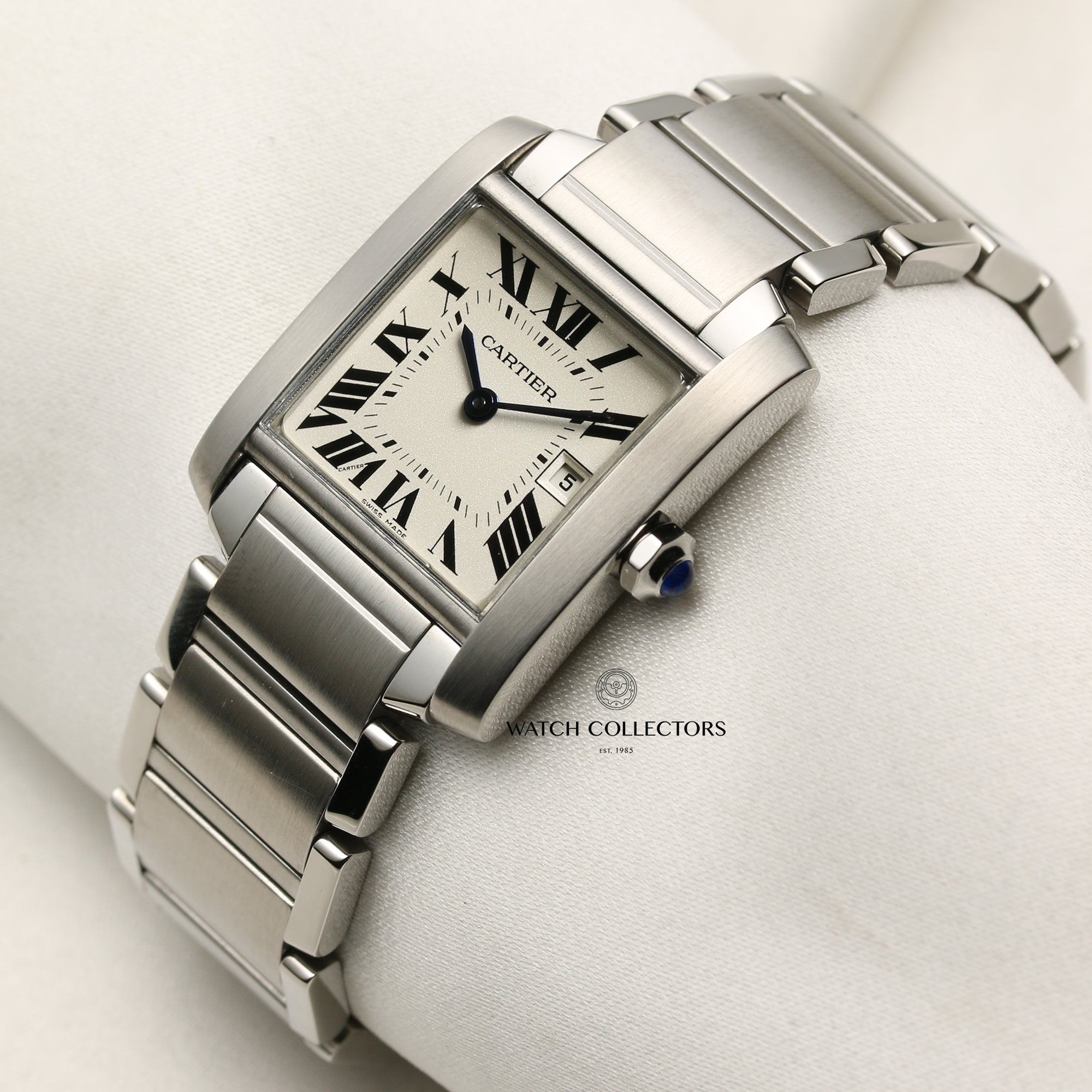 Cartier Tank Franscaise Midsize Stainless Steel Second Hand Watch Collectors 3
