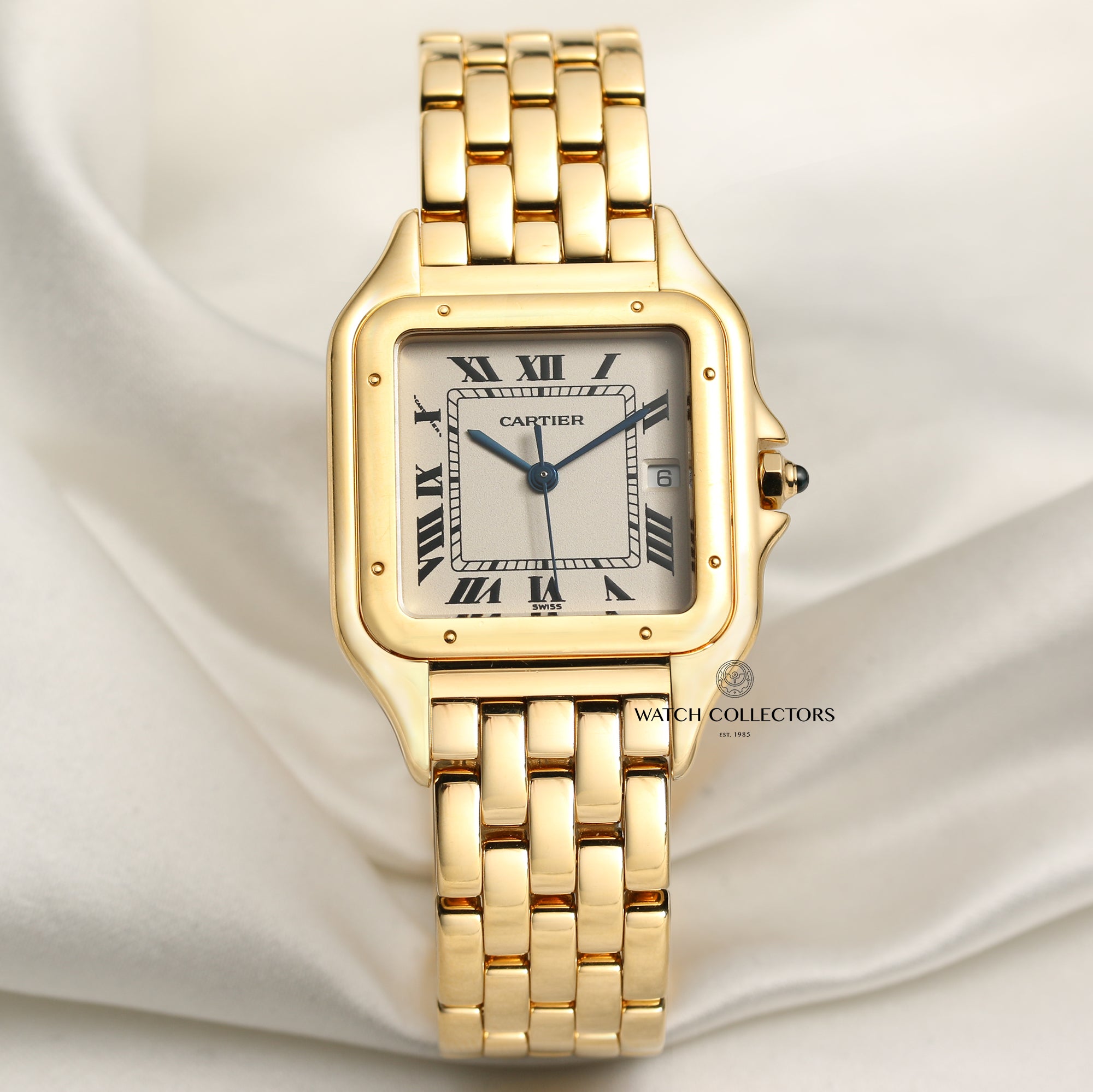 Cartier Tank Panthere 18K Yellow Gold Second Hand Watch Collectors 1