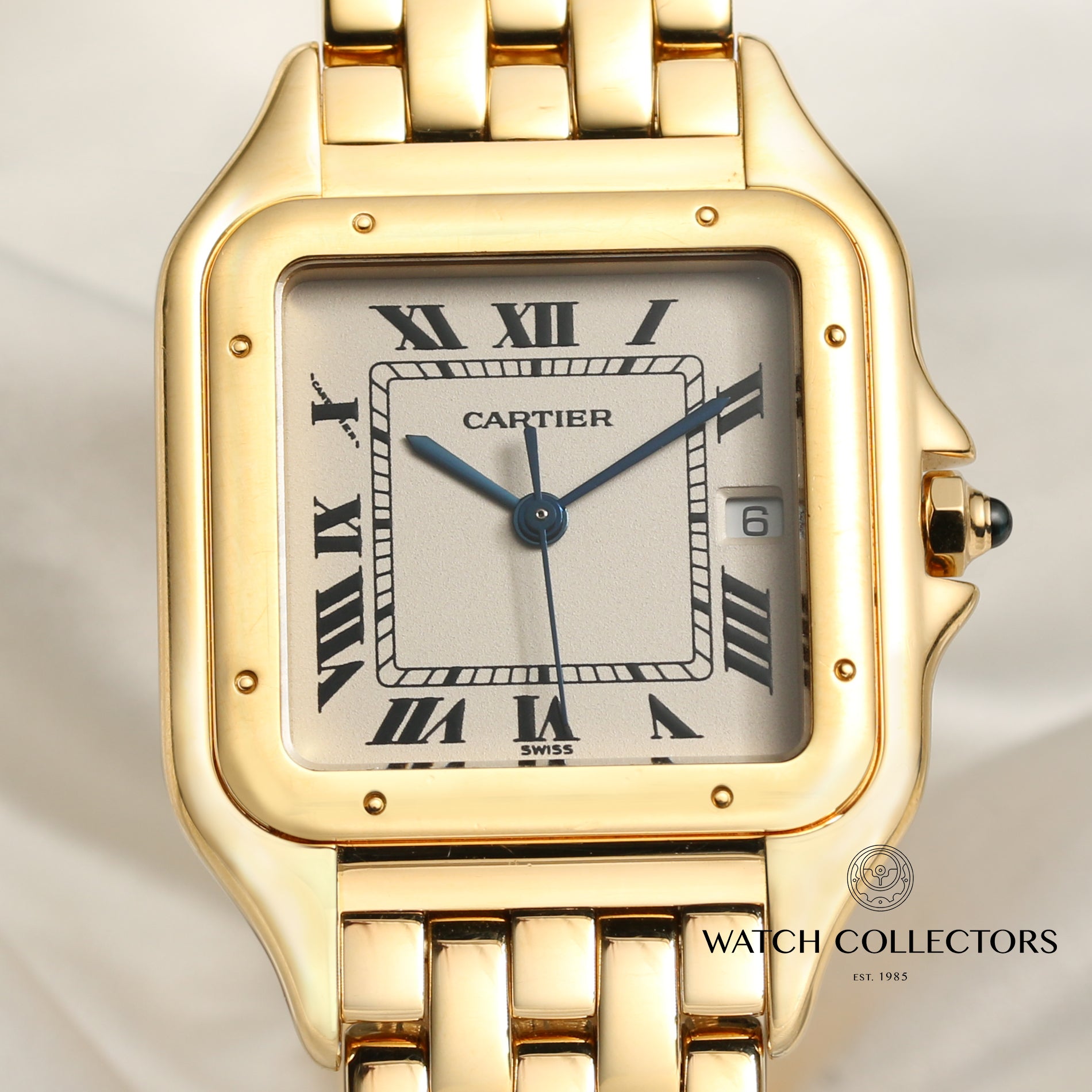 Cartier Tank Panthere 18K Yellow Gold Second Hand Watch Collectors 2