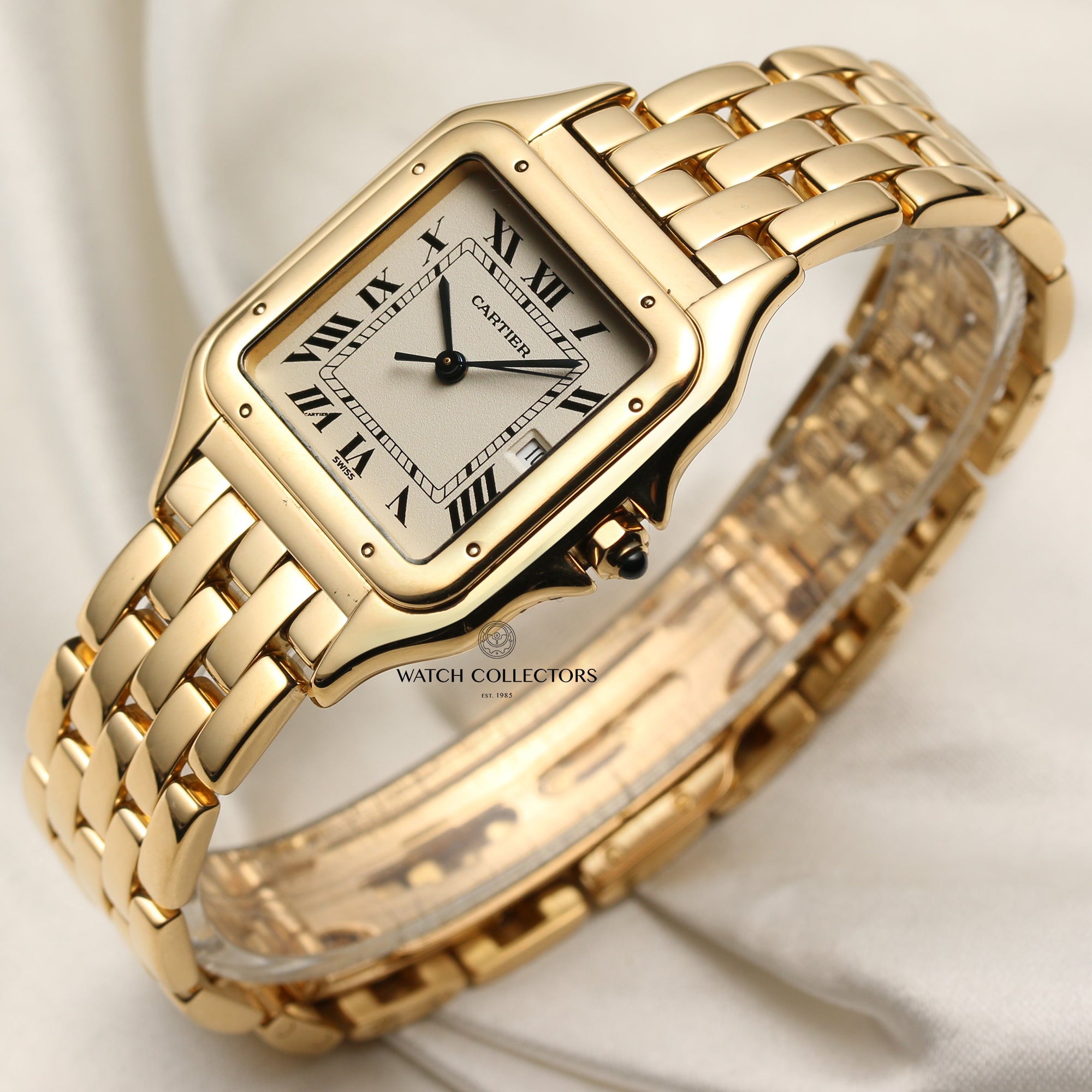 Cartier Tank Panthere Gents 18K Yellow Gold Second Hand Watch Collectors 3