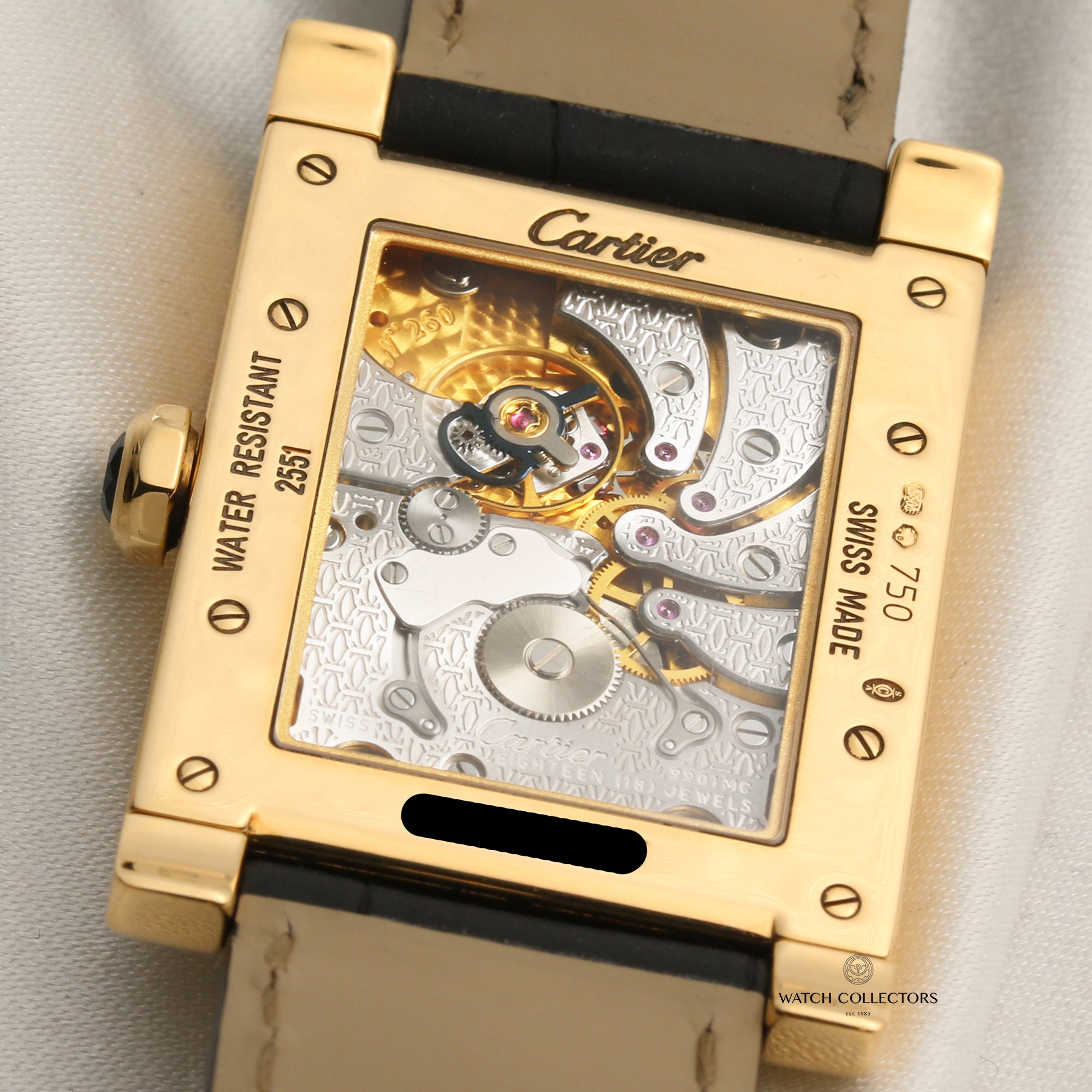 Cartier Tank Paris 18K Yellow Gold Second Hand Watch Collectors 8
