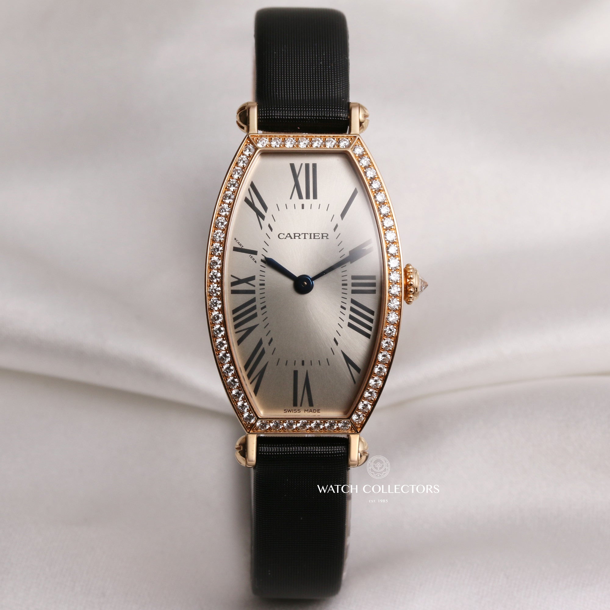 Cartier-Tonneau-18K-Rose-Gold-Diamond-Bezel-Second-Hand-Watch-Collectors-1