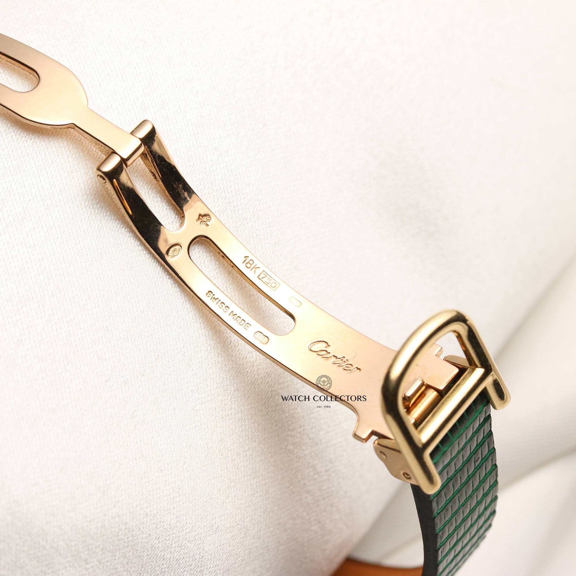 Cartier Tonneau 18K Yellow Gold Diamond Bezel Second Hand Watch Collectors 5