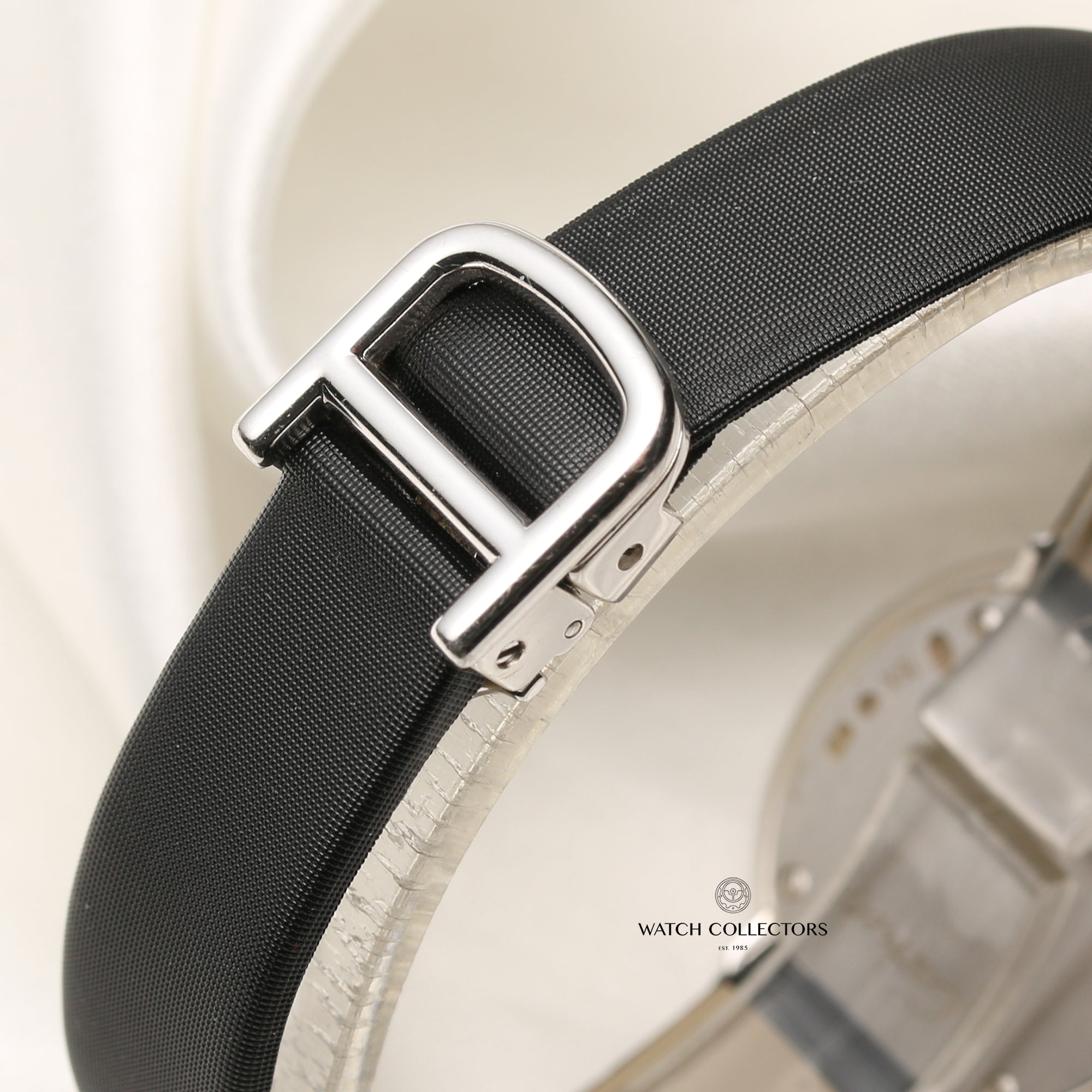 Cartier Vendome 18K White Gold Diamond Bezel Second Hand Watch Collectors 9