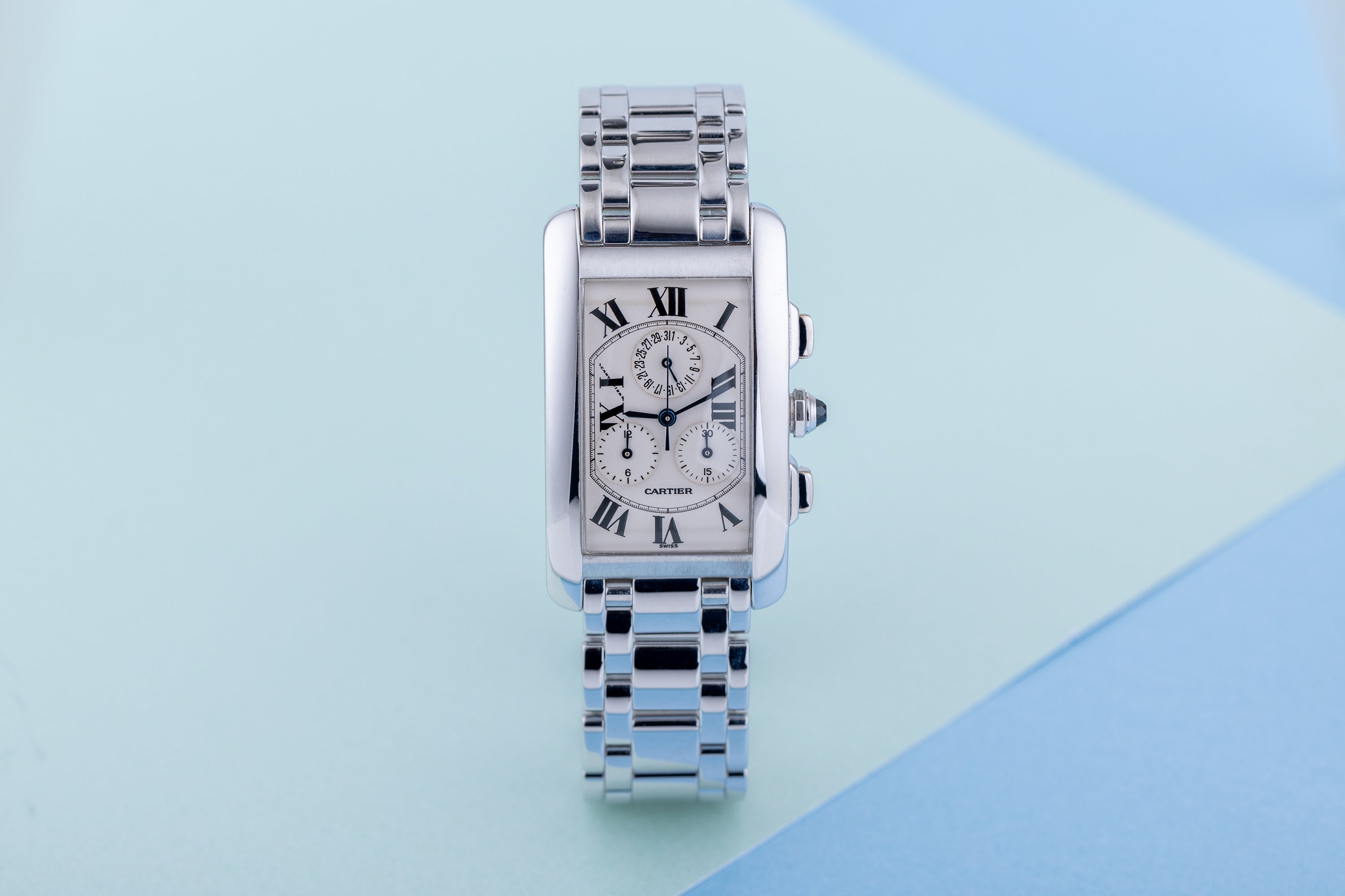 Cartier Tank Americaine Chronograph | REF. 2312 | Quartz | 18k White Gold