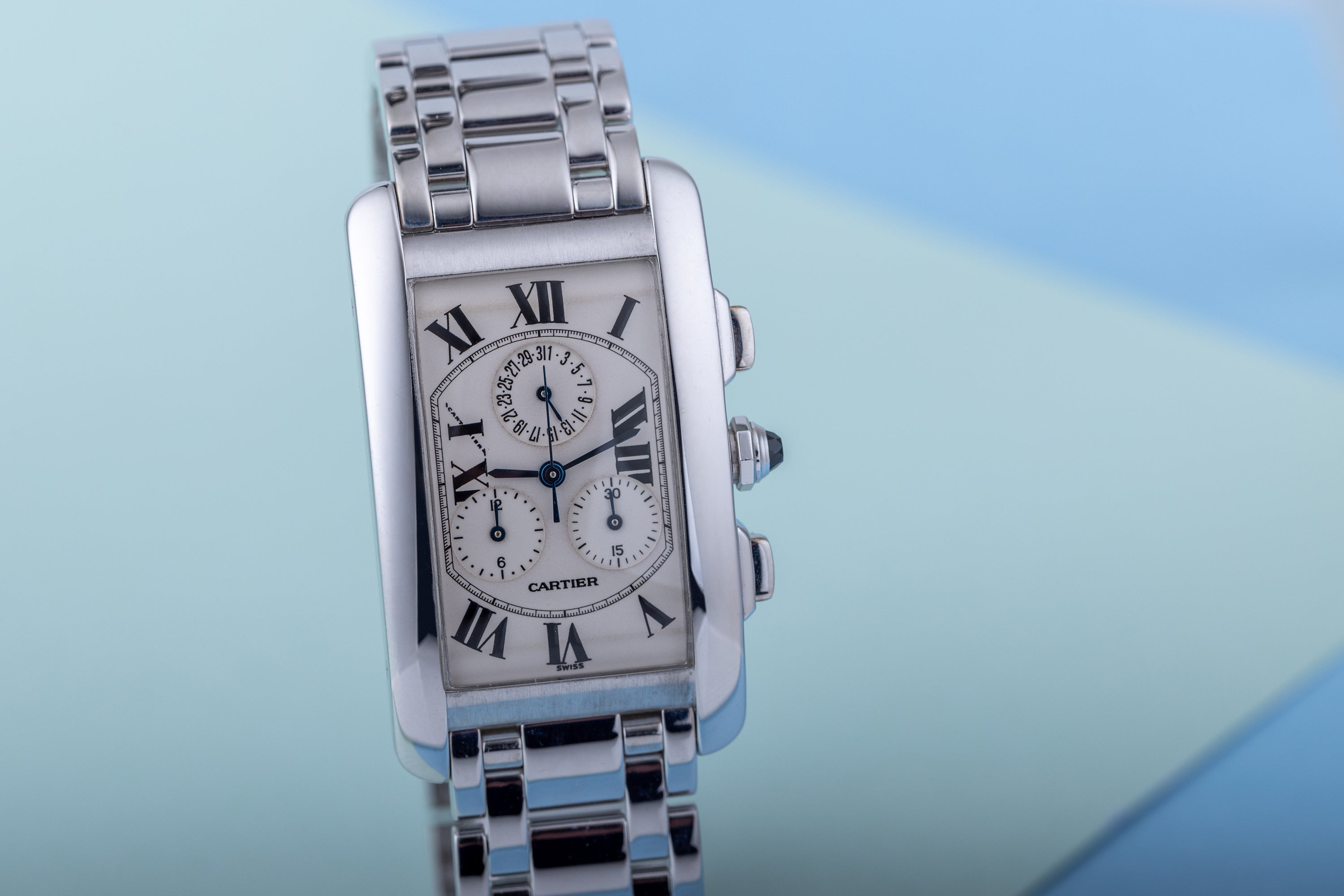Cartier Tank Americaine Chronograph | REF. 2312 | Quartz | 18k White Gold