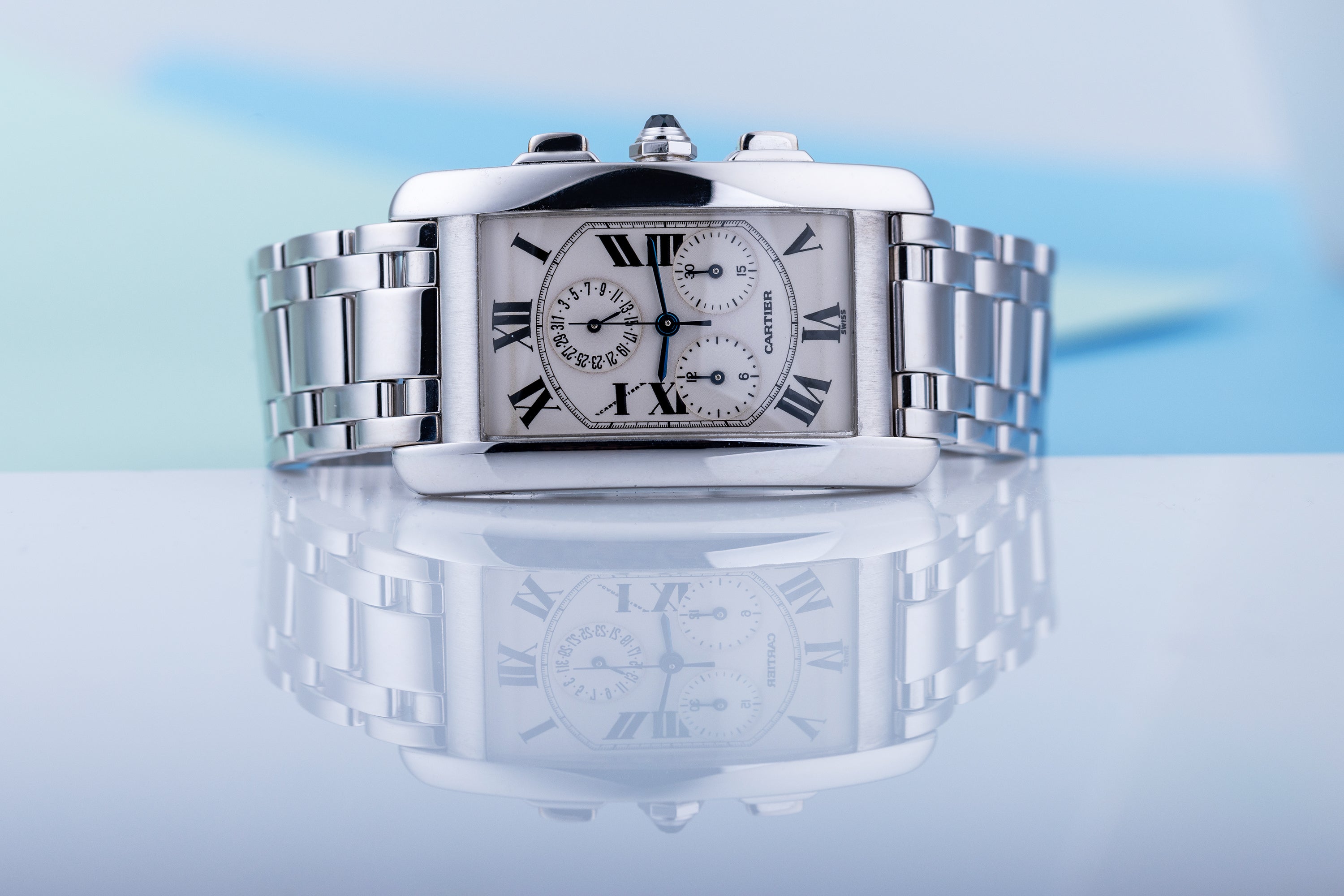 Cartier Tank Americaine Chronograph | REF. 2312 | Quartz | 18k White Gold