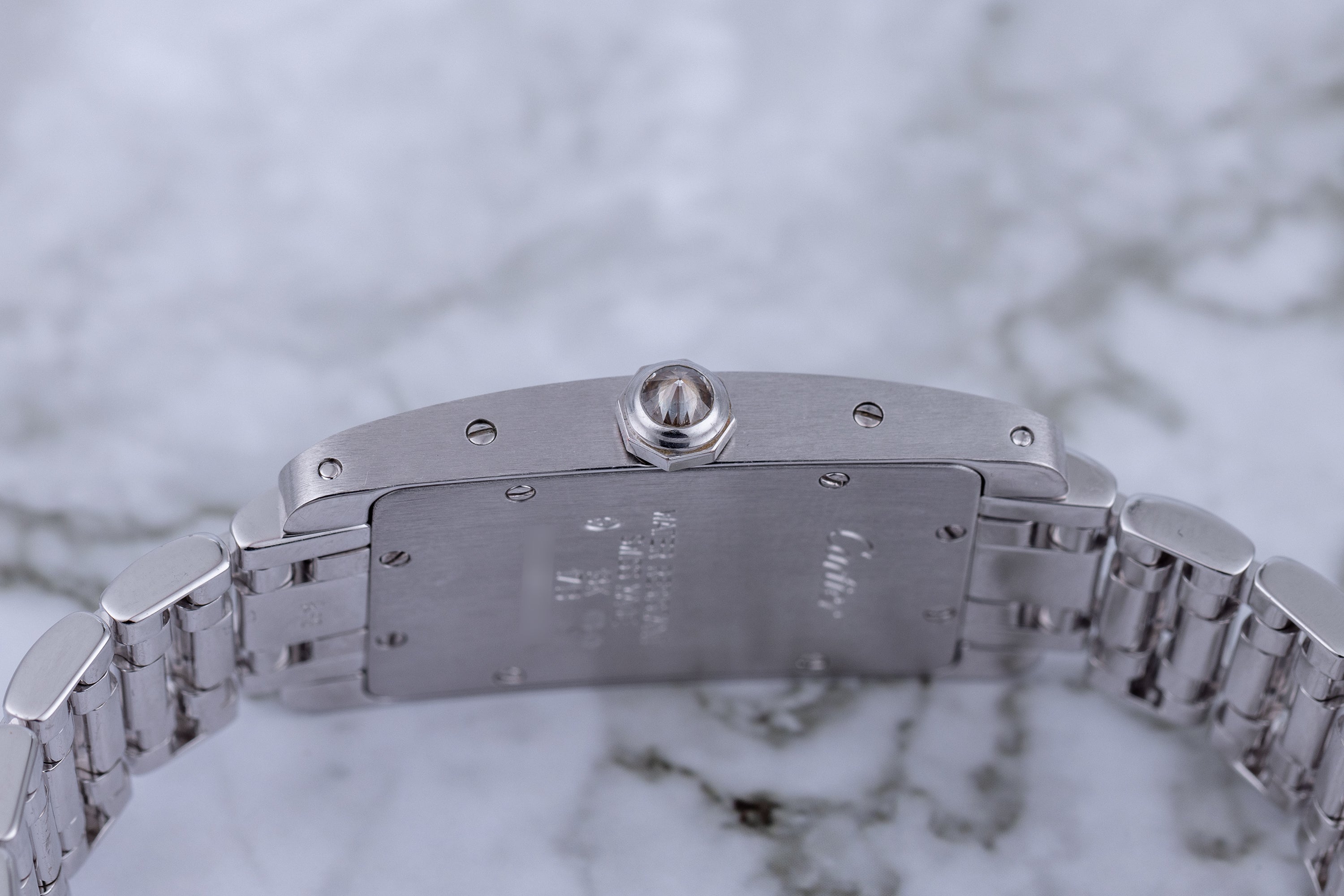 Cartier Tank Americaine | REF. 1713 | Double Row Diamond Bezel & Diamond Bracelet | 18k White Gold | 19mm