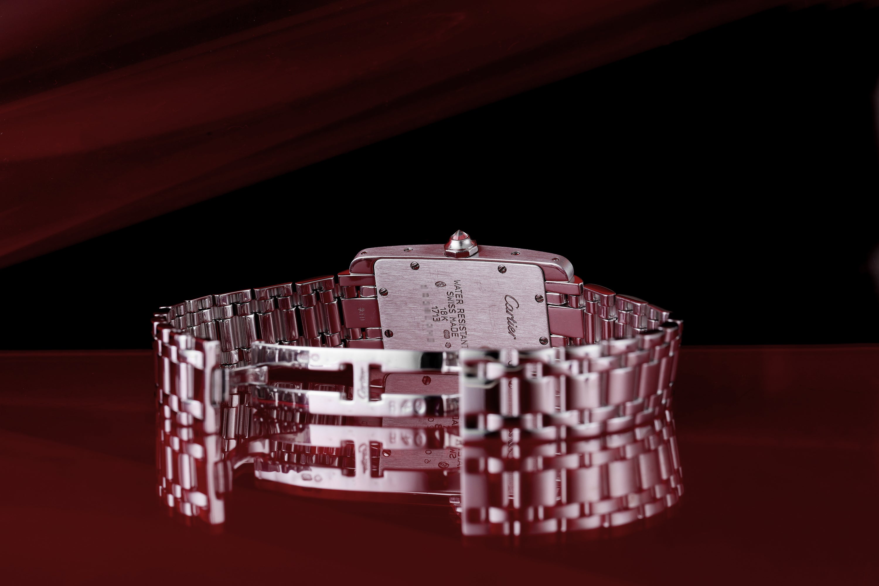 Cartier Tank Americaine | REF. 1713 | Diamond Bezel | 19mm | 18k White Gold