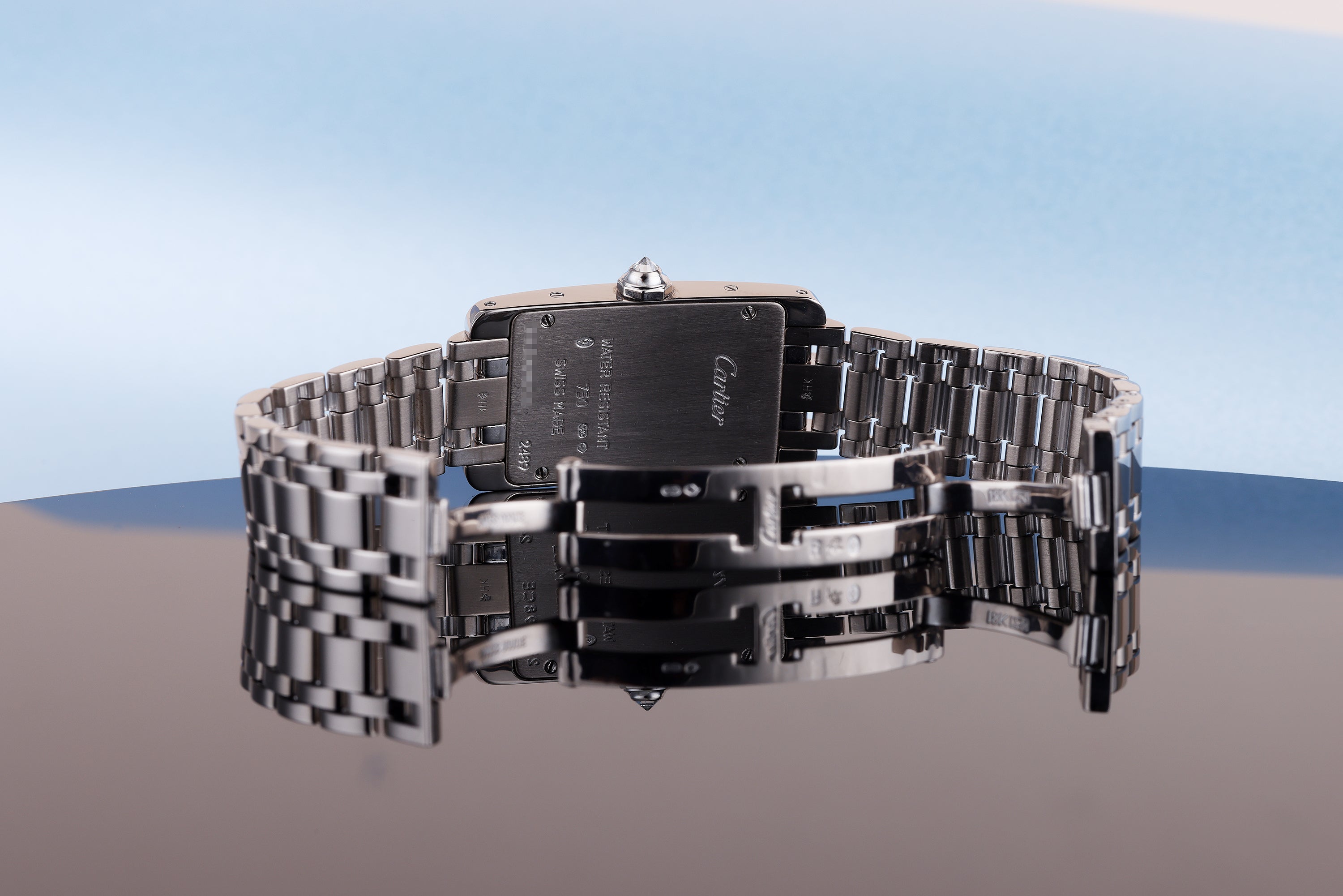 Cartier Tank Americaine | REF. 2489 | Diamond Bezel | 19mm | 18k White Gold