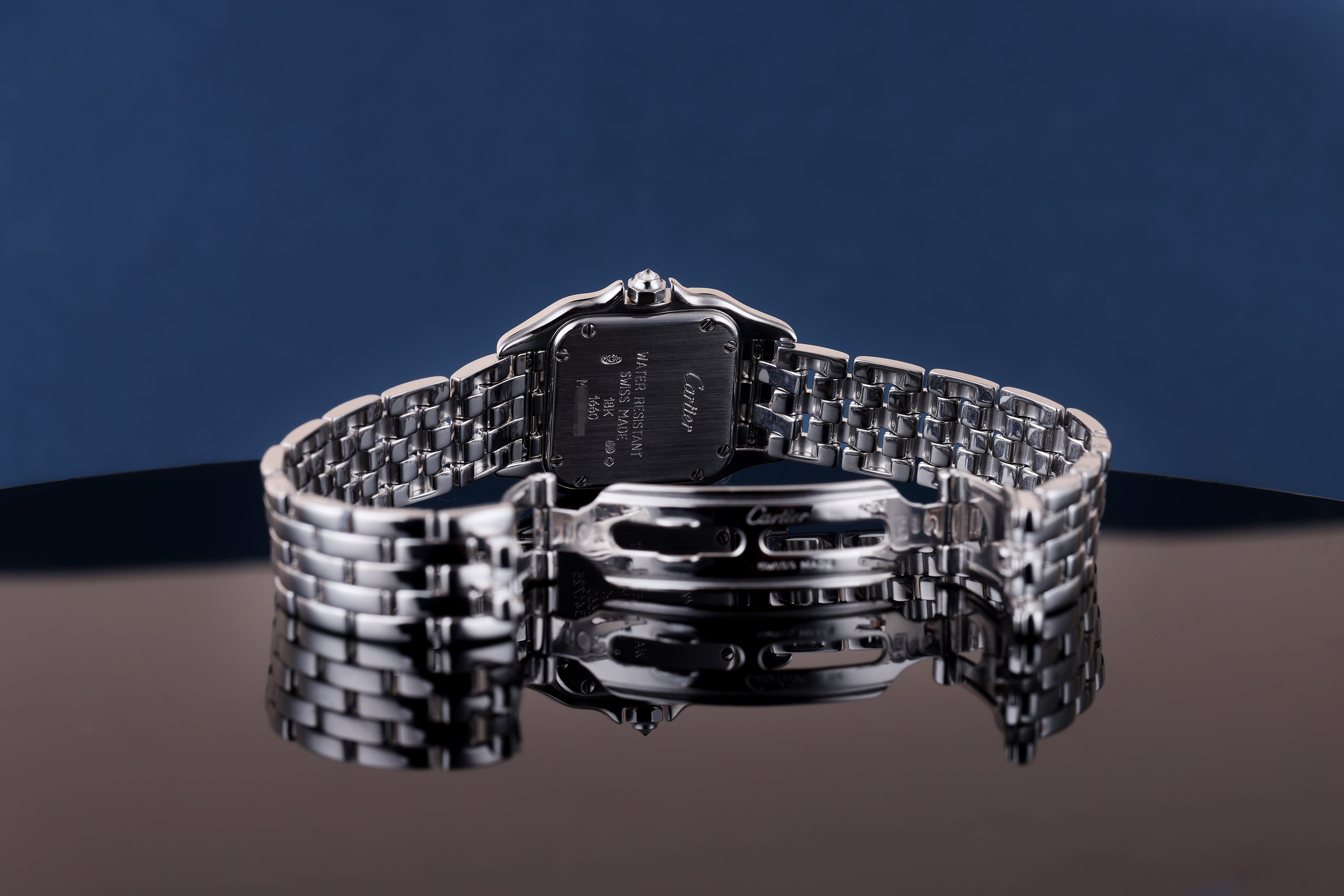 Cartier Panthere | REF. 1660 | Ice Blue Dial | Diamond Bezel, Case & Shoulders | 18k White Gold