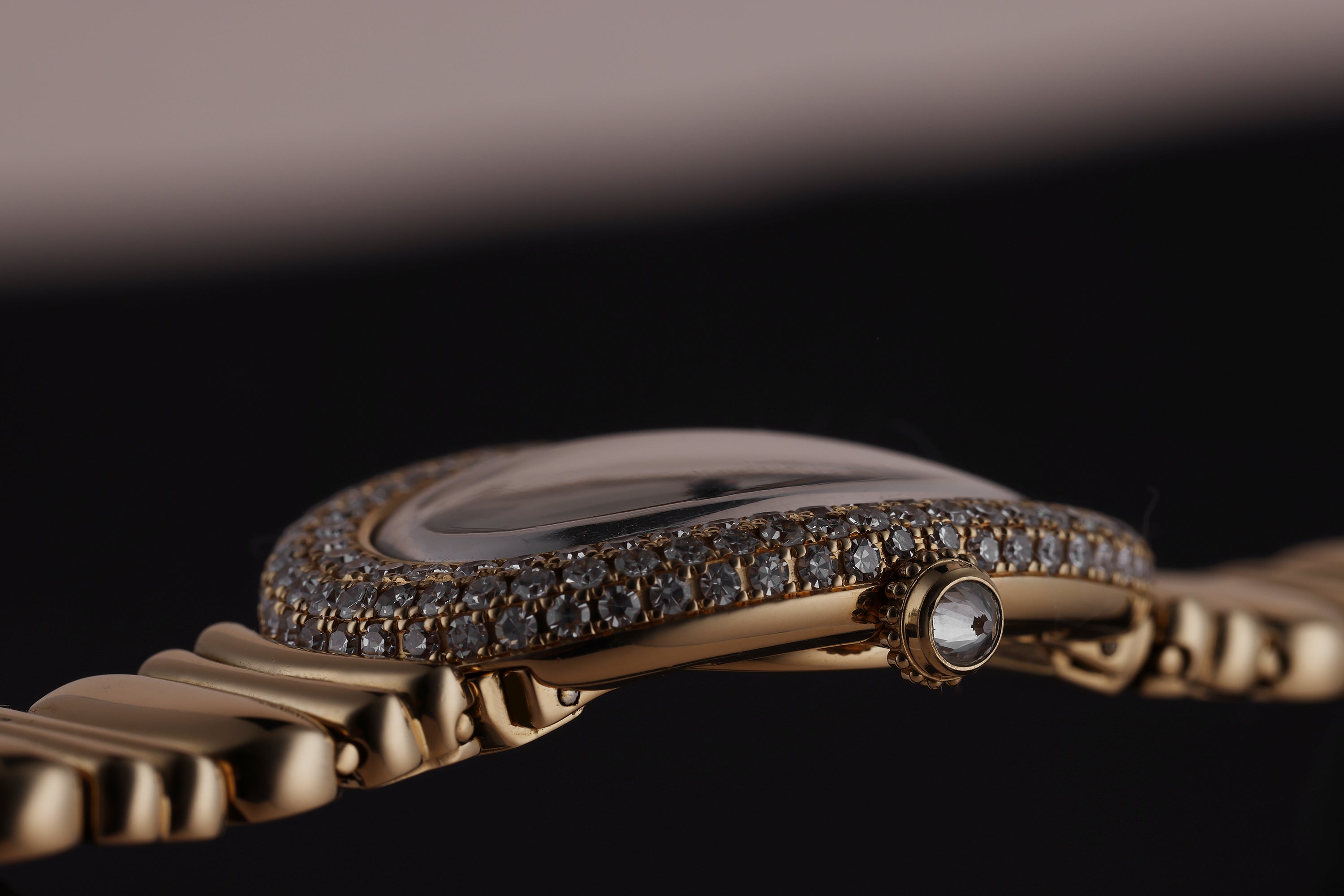 Cartier Baignoire | Ladies Diamond Wristwatch | REF. 8057 | Triple Row Diamond Bezel | 22.5mm | 18k Yellow Gold