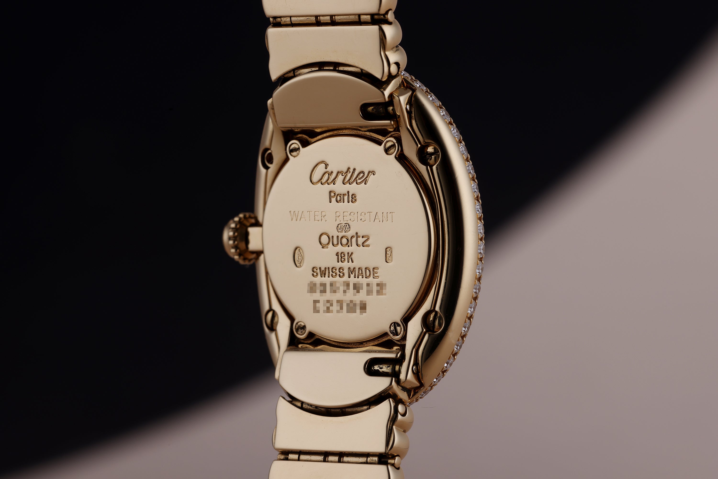 Cartier Baignoire | Ladies Diamond Wristwatch | REF. 8057 | Triple Row Diamond Bezel | 22.5mm | 18k Yellow Gold