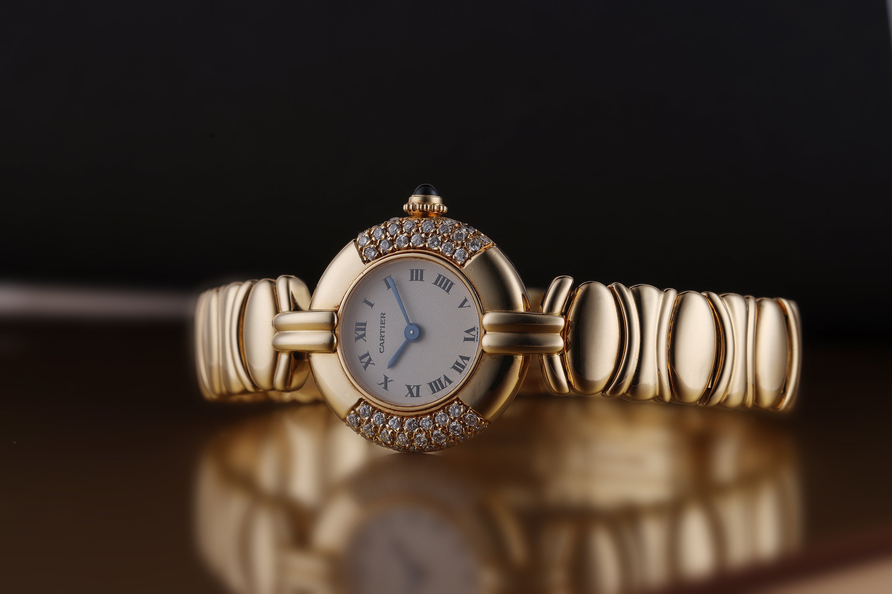 Cartier Colisee | Ladies Wristwatch | 18k Yellow Gold | REF. 8057 | Triple Row Diamond Bezel