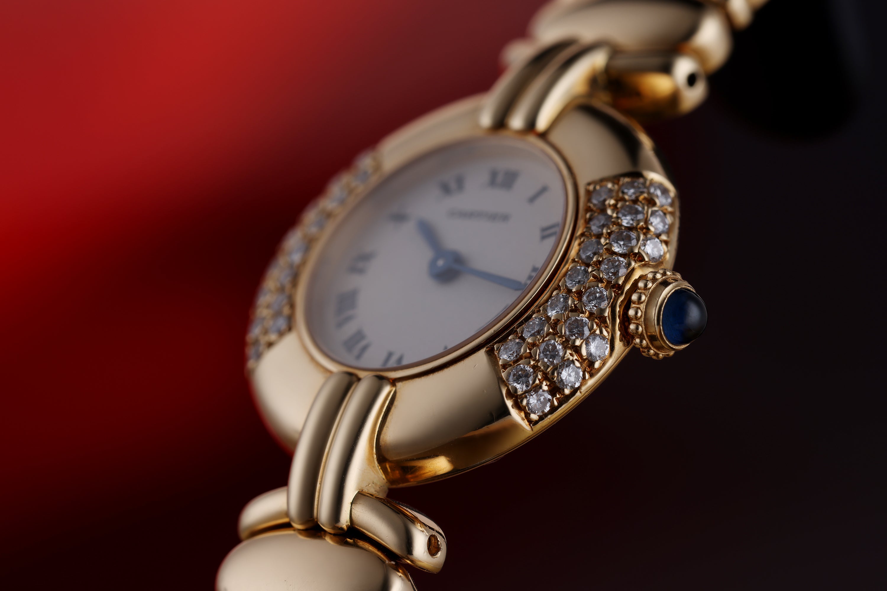 Cartier Colisee | Ladies Wristwatch | 18k Yellow Gold | REF. 8057 | Triple Row Diamond Bezel