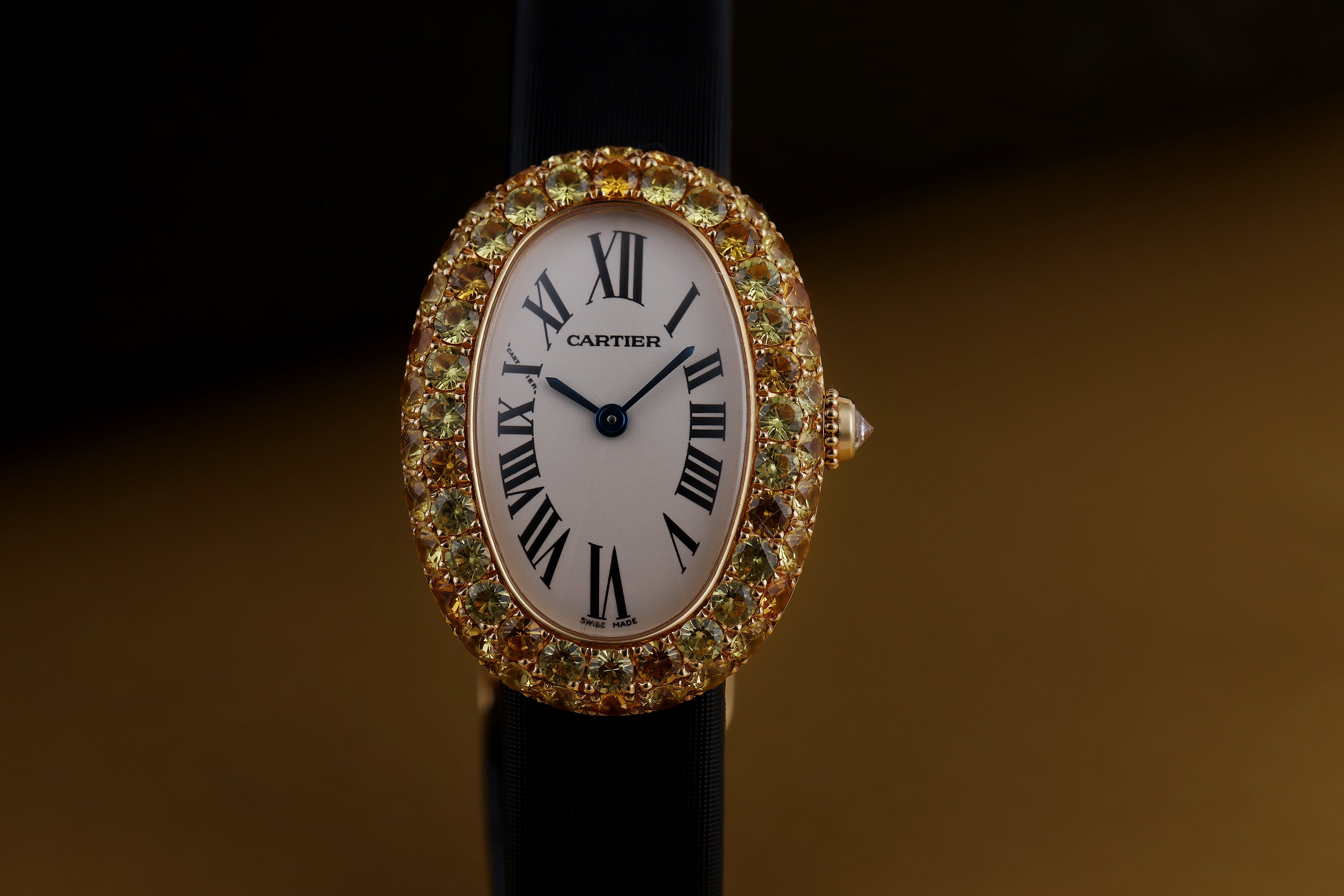 Rare Cartier Baignoire | REF. 1954 | Yellow Sapphires | 18k Yellow Gold | 2003