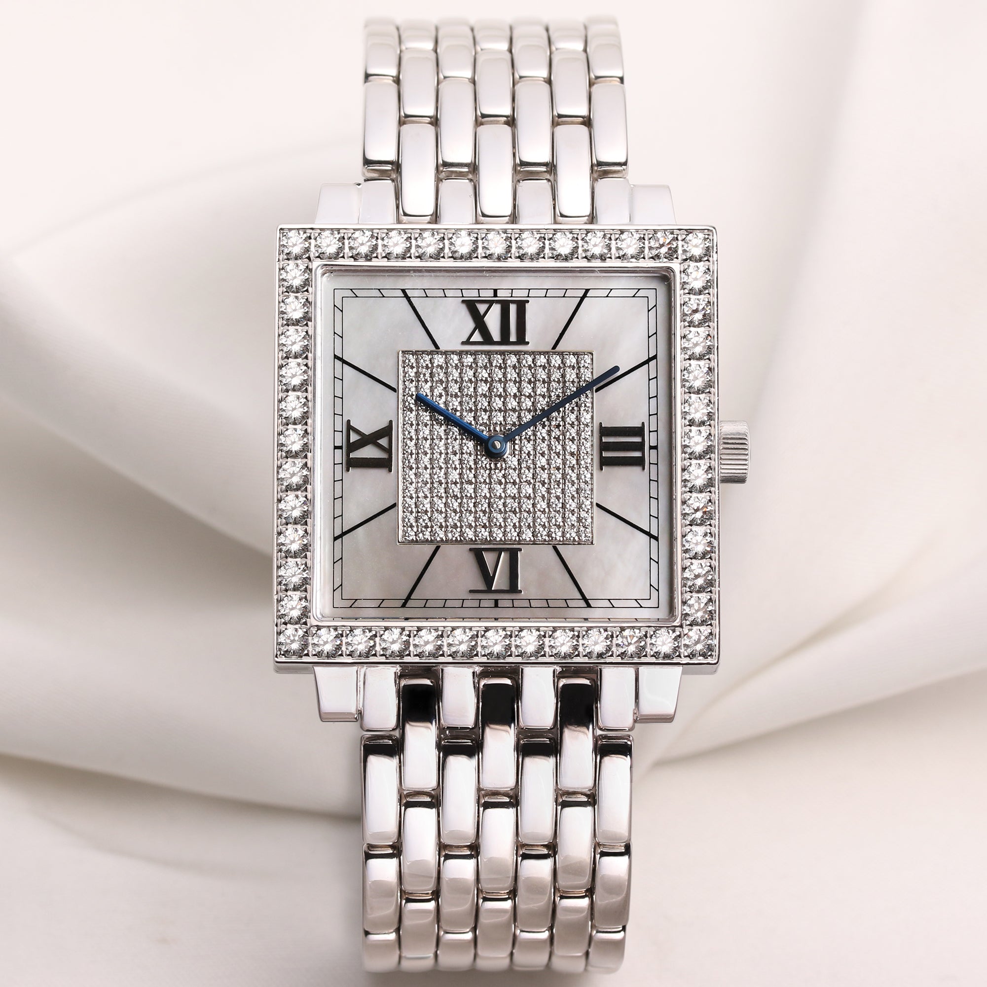 Chopard 14-3540-8-20 Mother Of Pearl Diamond 18K White Gold Second Hand Watch Collectors 1