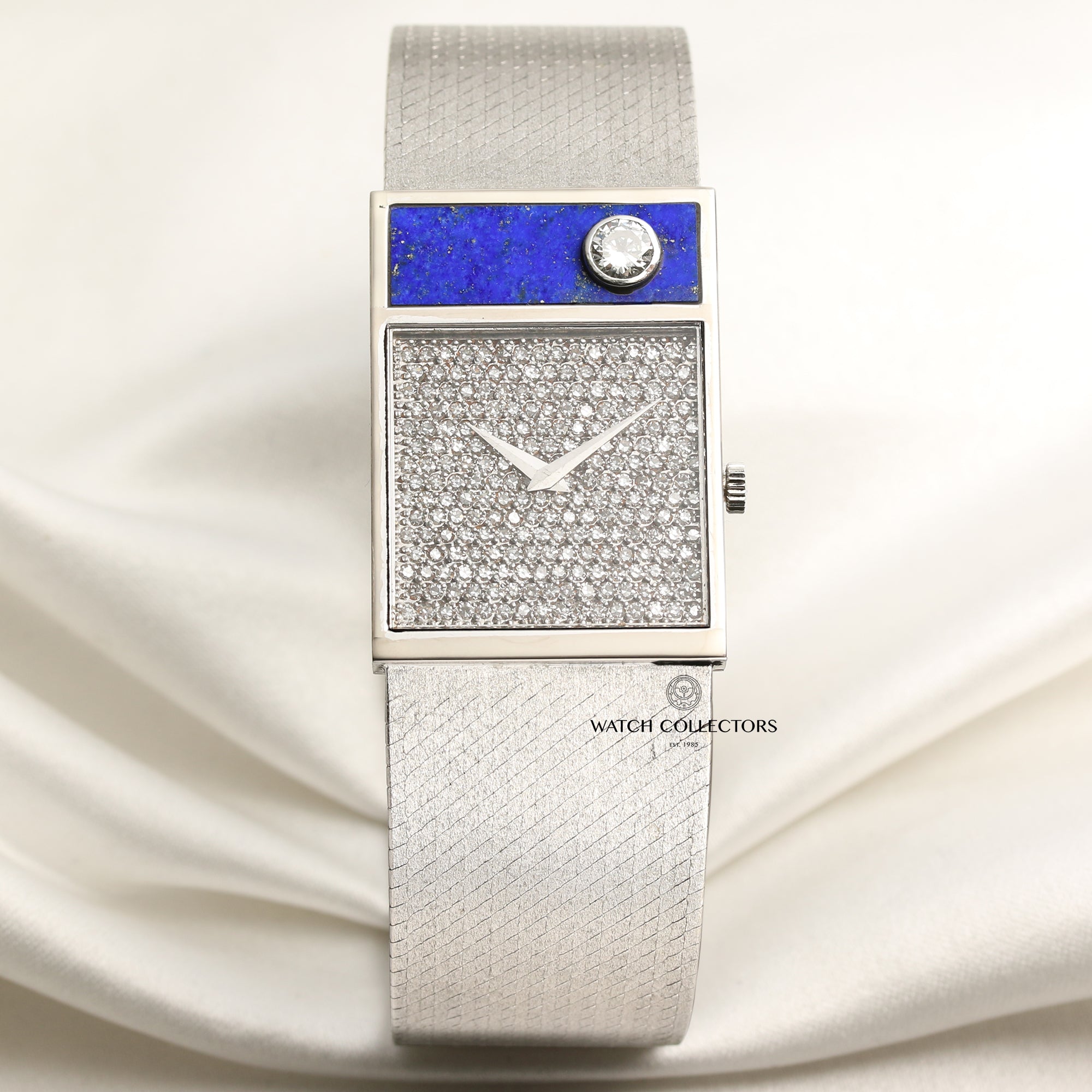 Chopard 18K White Gold Lapiz Pave Diamond Second Hand Watch Collectors 1