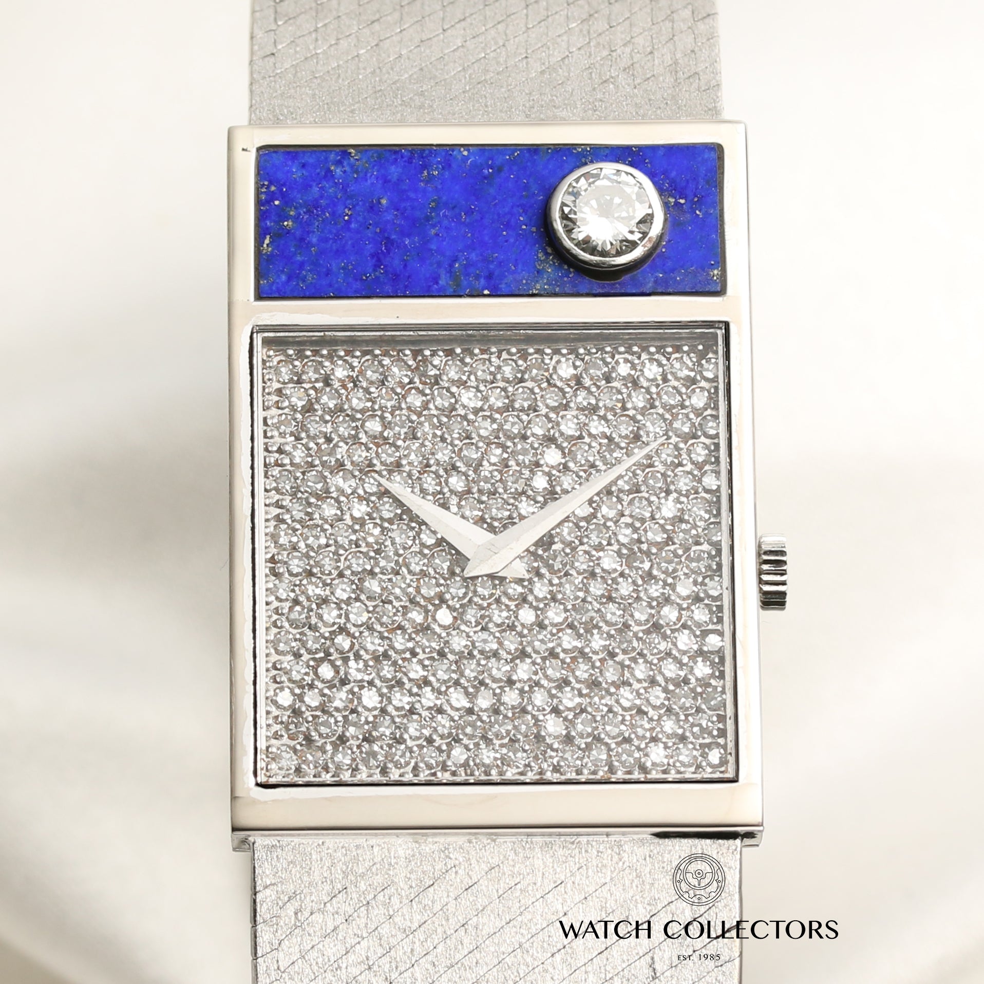 Chopard 18K White Gold Lapiz Pave Diamond Second Hand Watch Collectors 2