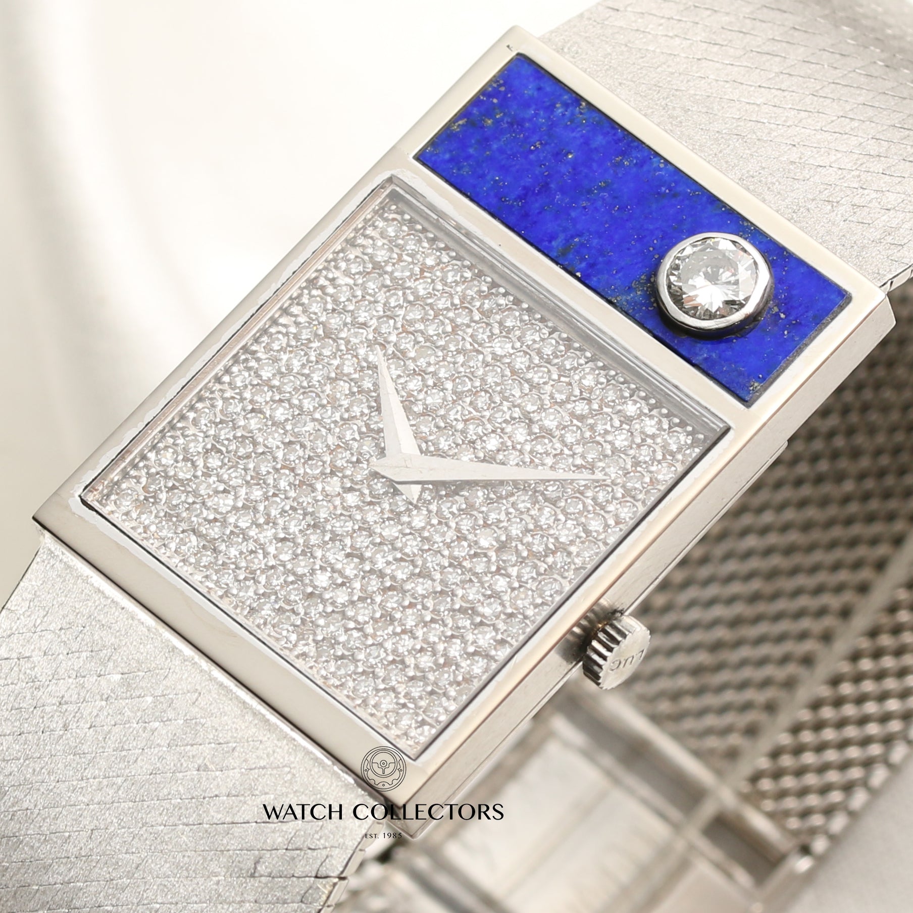 Chopard 18K White Gold Lapiz Pave Diamond Second Hand Watch Collectors 4