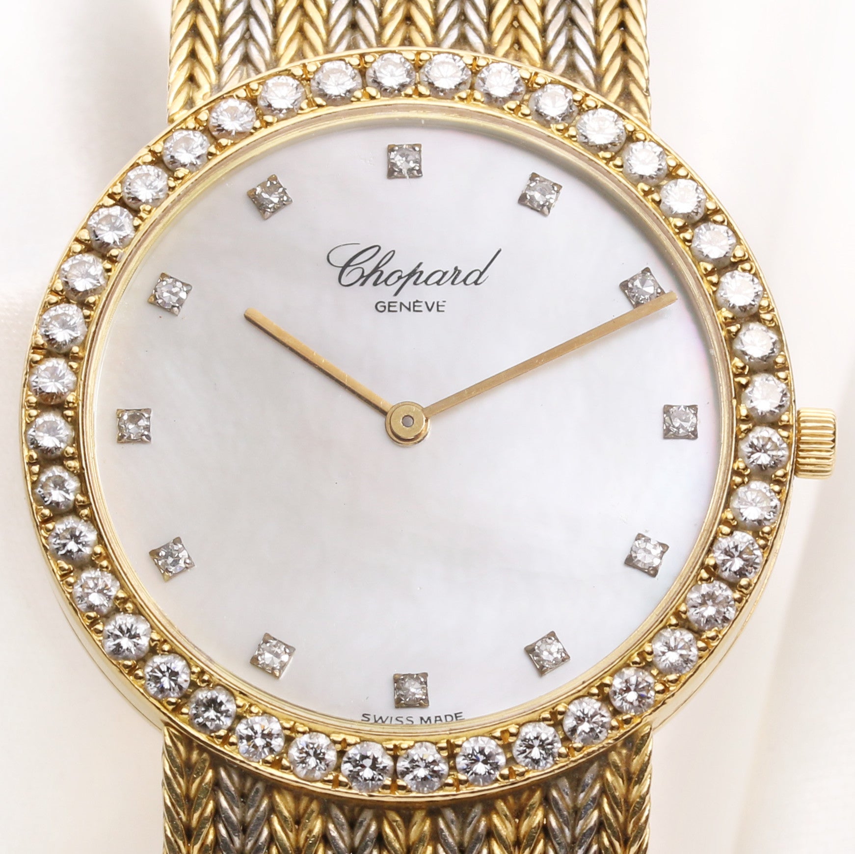 Chopard 18K Yellow Gold Diamond Dial & MOP Diamond Bezel S13 3030 Second Hand Watch Collectors (2)