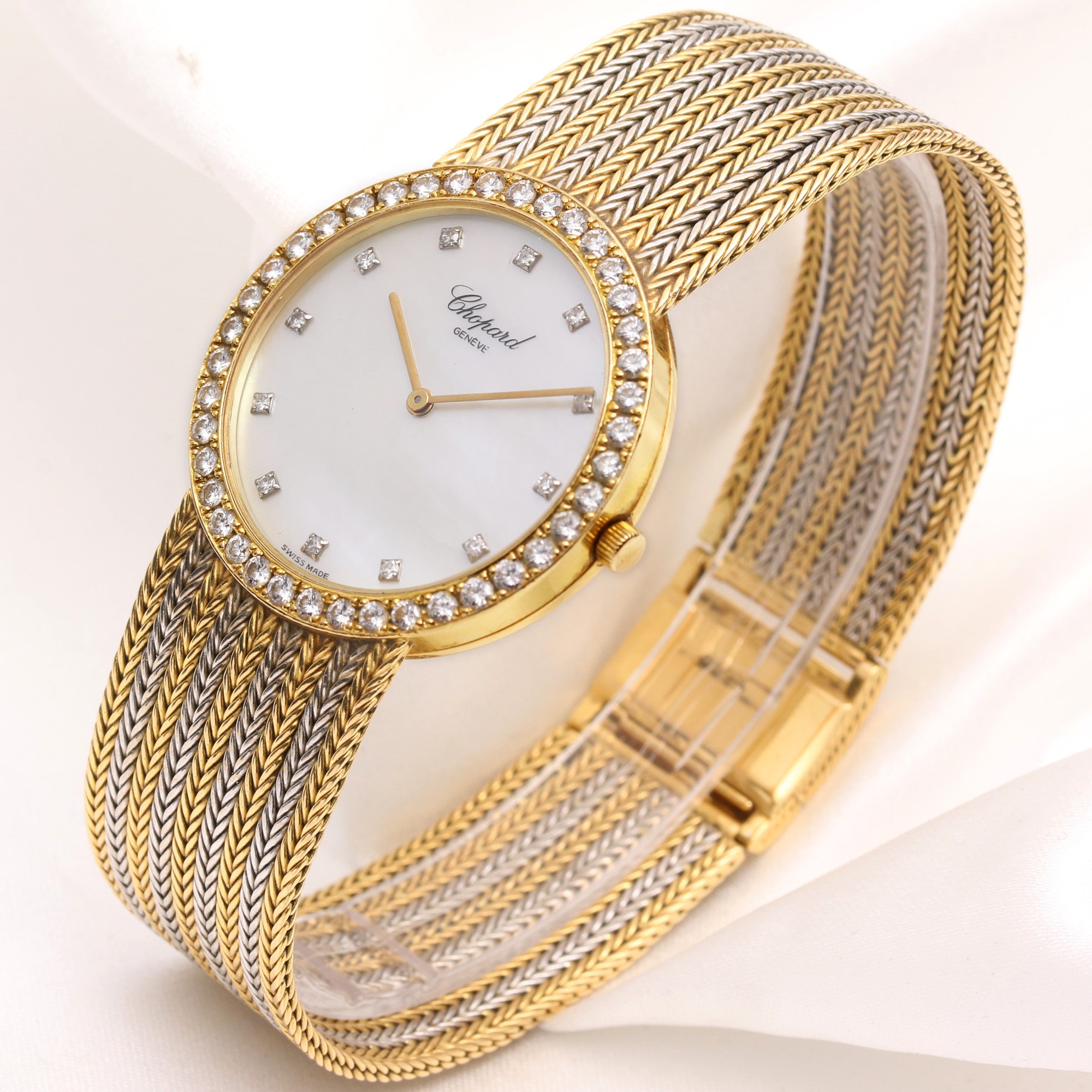 Chopard 18K Yellow Gold Diamond Dial & MOP Diamond Bezel S13 3030 Second Hand Watch Collectors (3)