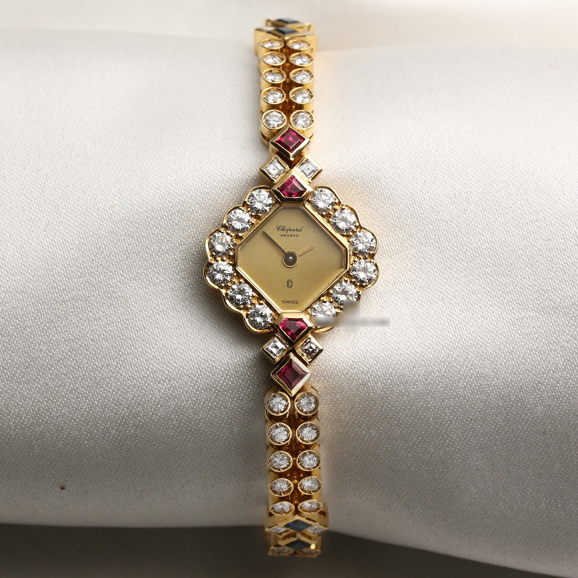 Chopard-2-18K-Yellow-Gold-Pave-Diamond-Dial-Multi-Gem-Bracelet-Second-Hand-Watch-Collectors-1
