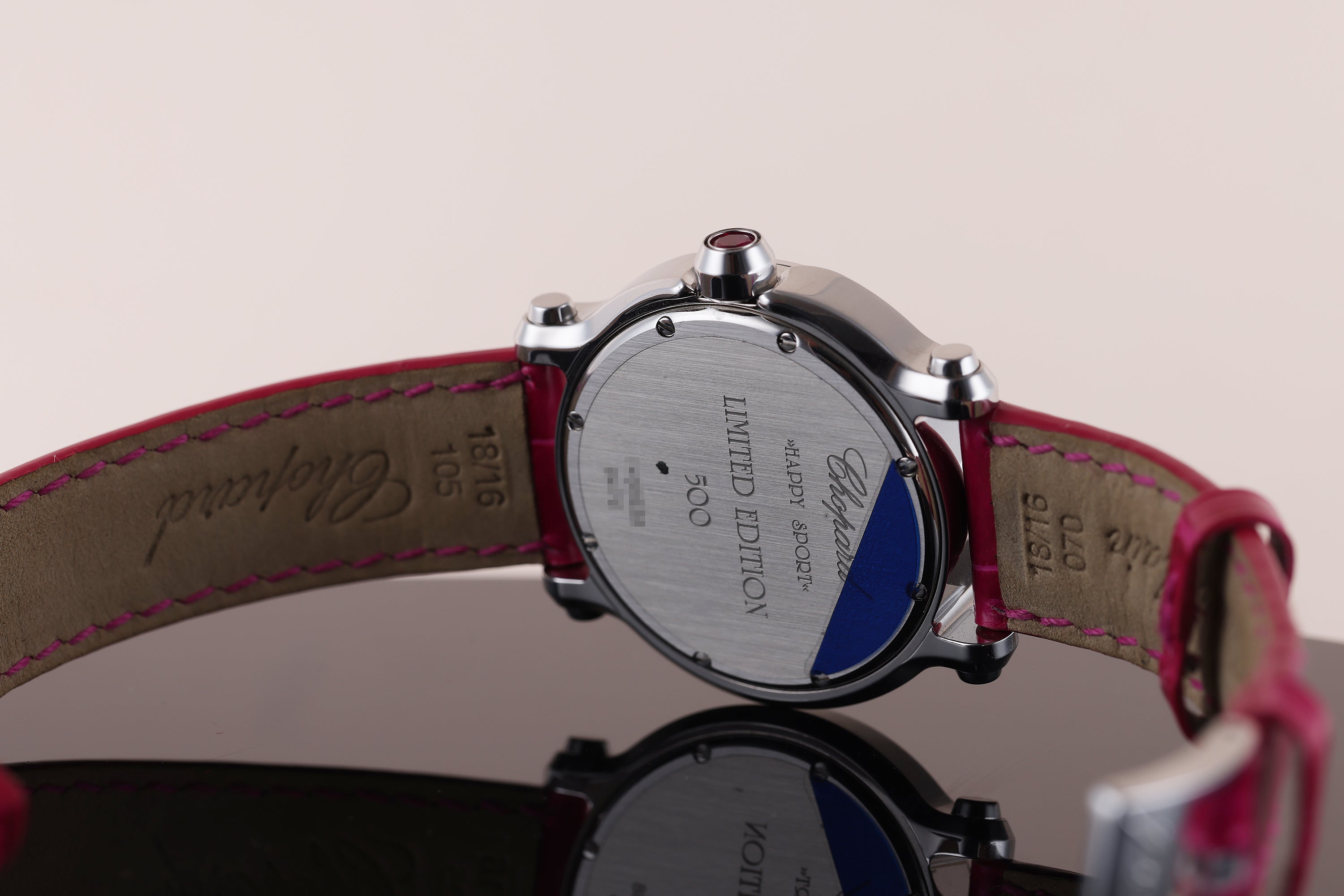 Chopard Happy Sport | REF. 8475 | Limited Edition - 500 pieces | Stainless Steel | Diamond Bezel, Diamond & Ruby Floating Hearts