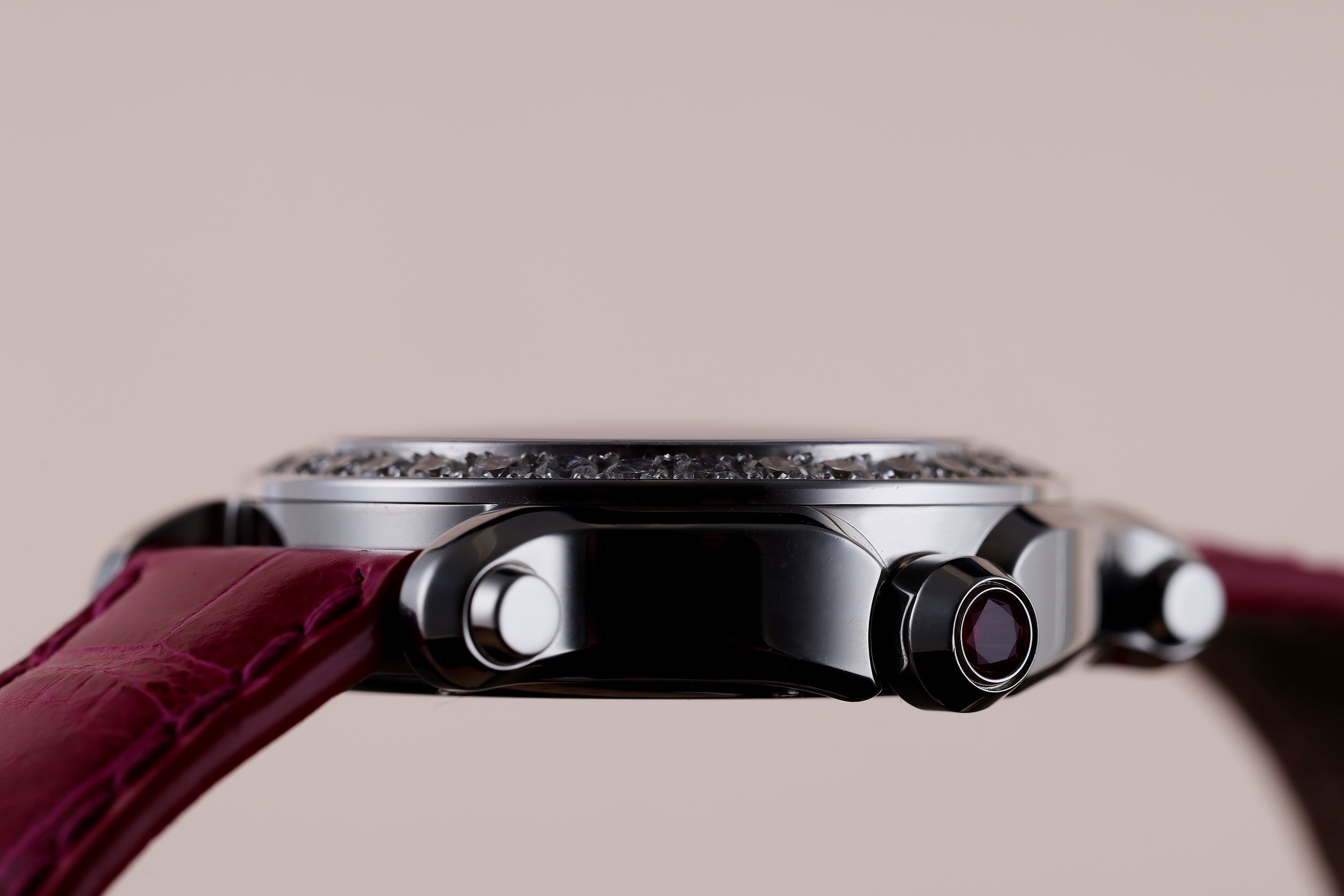 Chopard Happy Sport | REF. 8475 | Limited Edition - 500 pieces | Stainless Steel | Diamond Bezel, Diamond & Ruby Floating Hearts