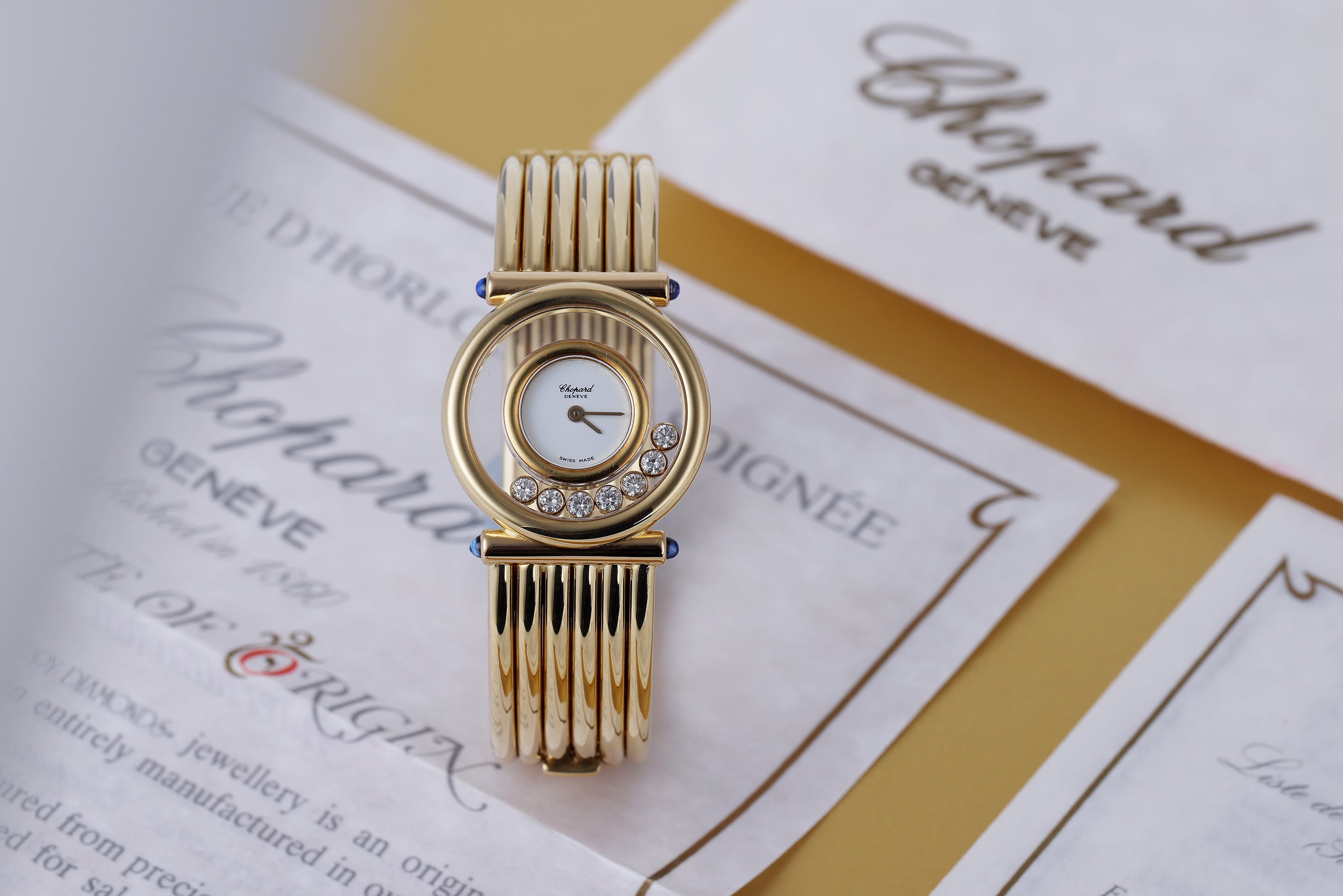 Chopard Happy Diamonds Ladies Watch | REF. 20/5540-23 | 18k Yellow Gold | Box & Papers