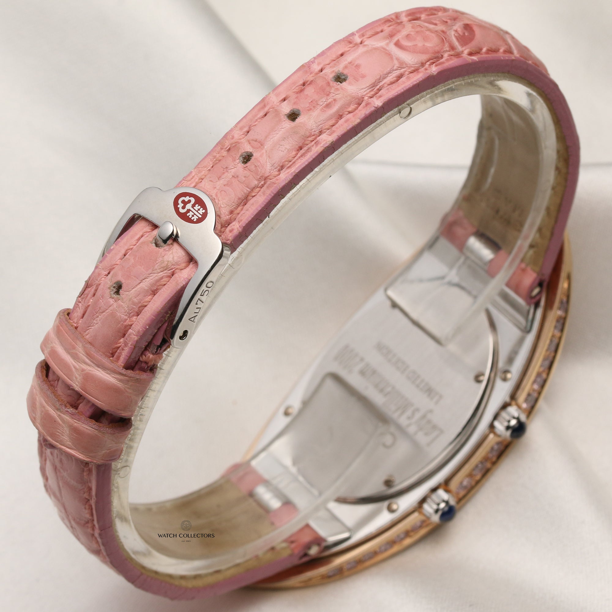 Corum Lady Millenium 2000 18K Yellow & White Gold Pink MOP Dial Diamond Bezel Second Hand Watch Collectors 8