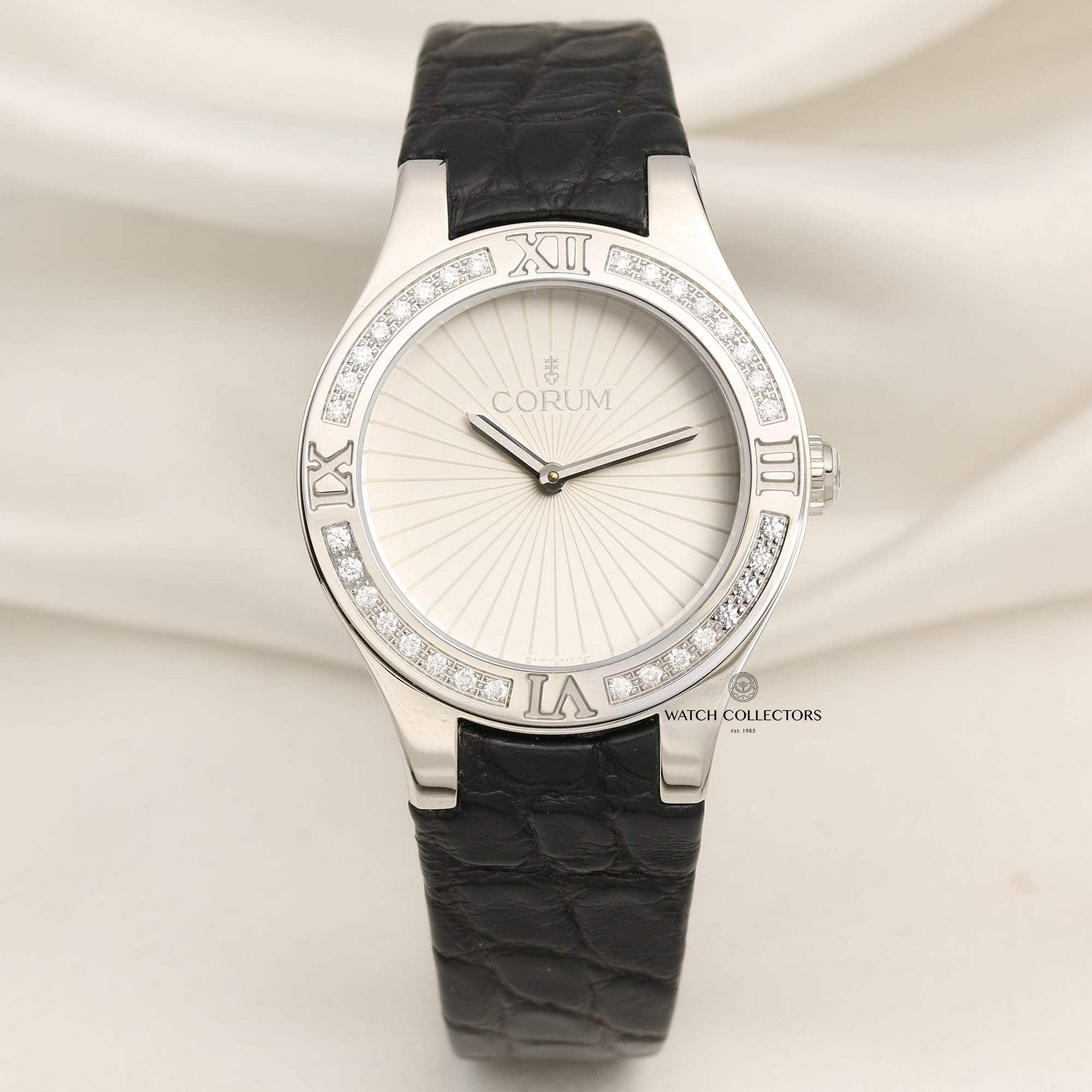 Corum Romvlvs 0840 00002 Lady Diamond Set Earring & pendant Stainless Steel Second Hand Watch Collectors 1