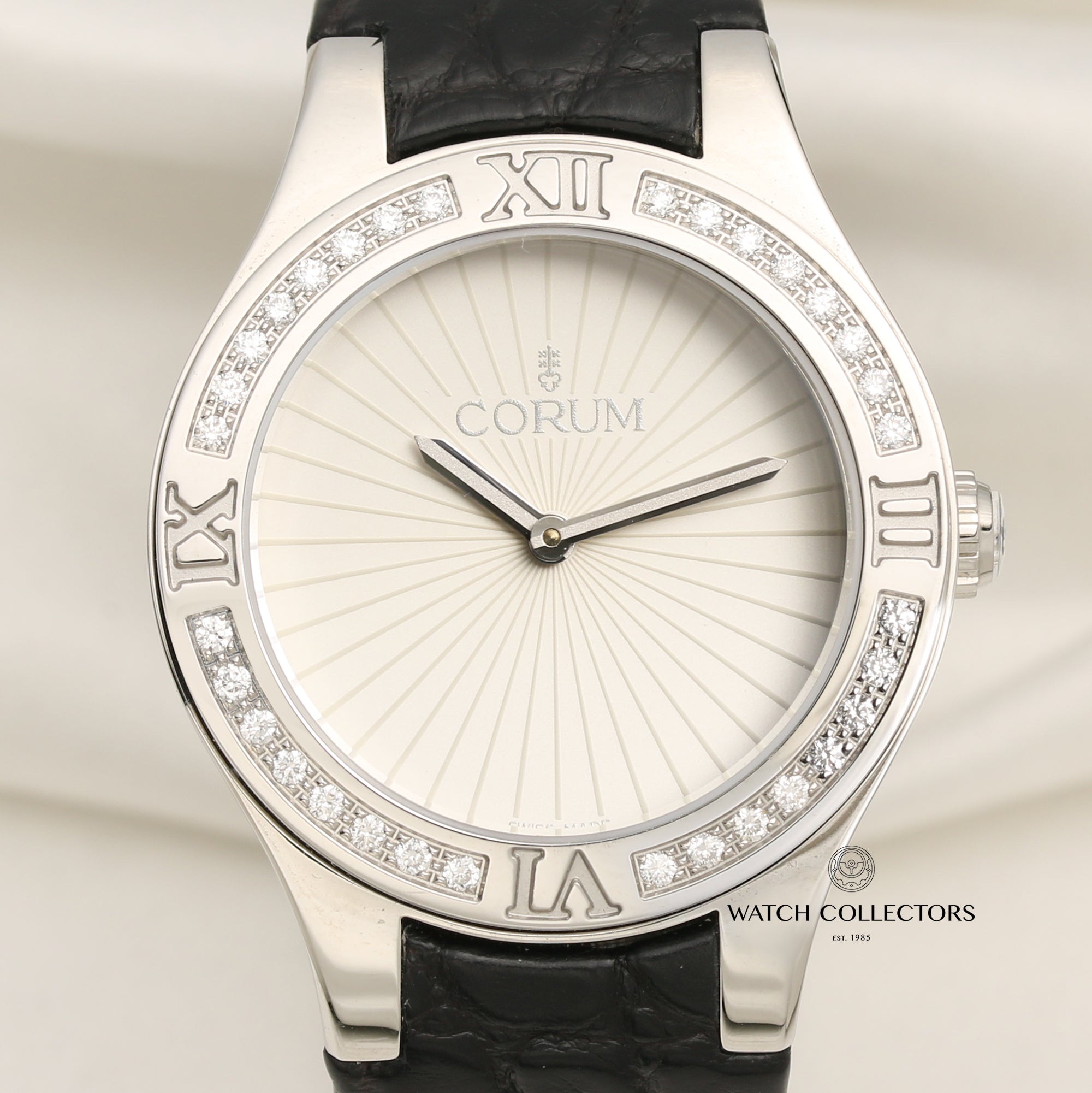 Corum Romvlvs 0840 00002 Lady Diamond Set Earring & pendant Stainless Steel Second Hand Watch Collectors 2