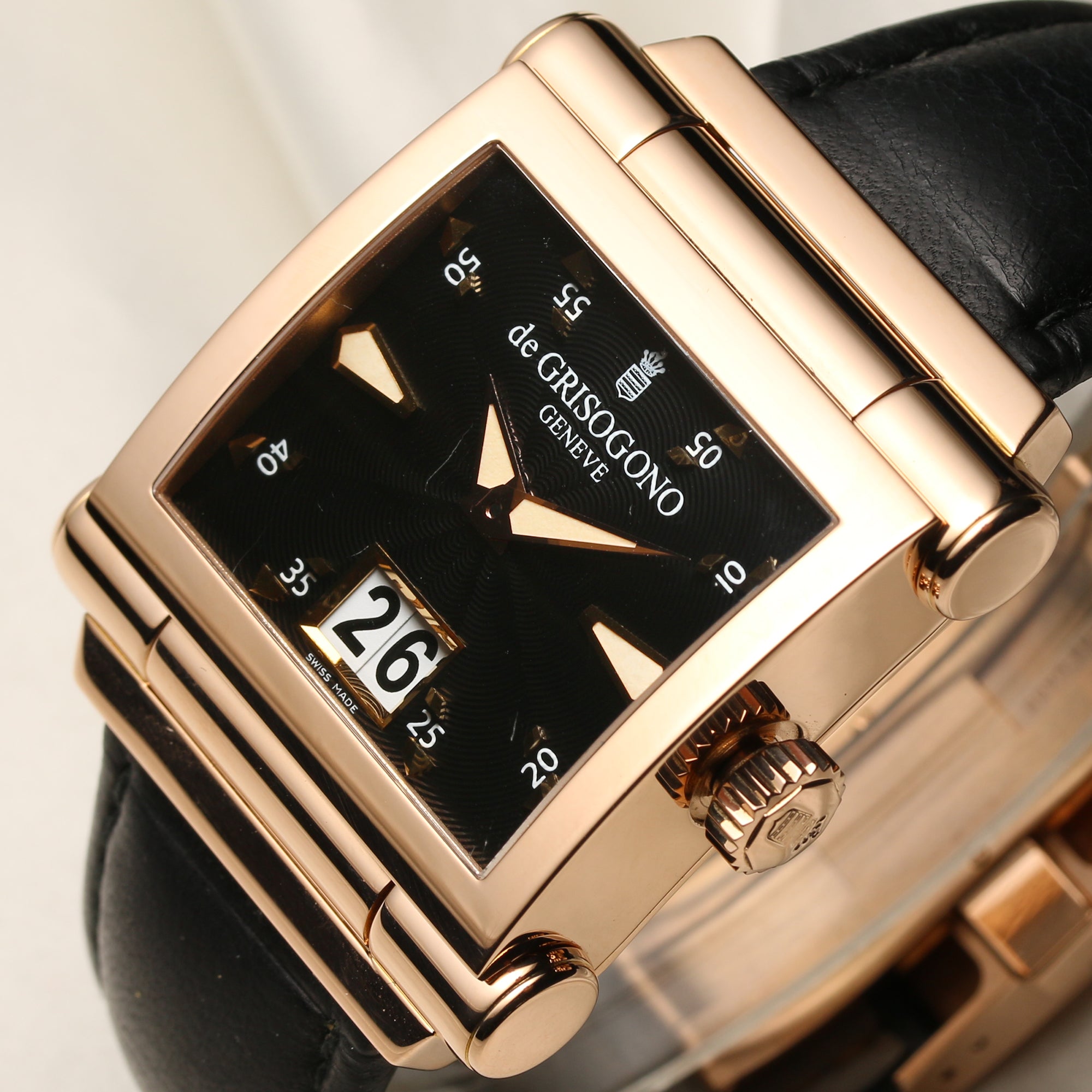 De Grisogono 18K Rose Gold Second Hand Watch Collectors 4