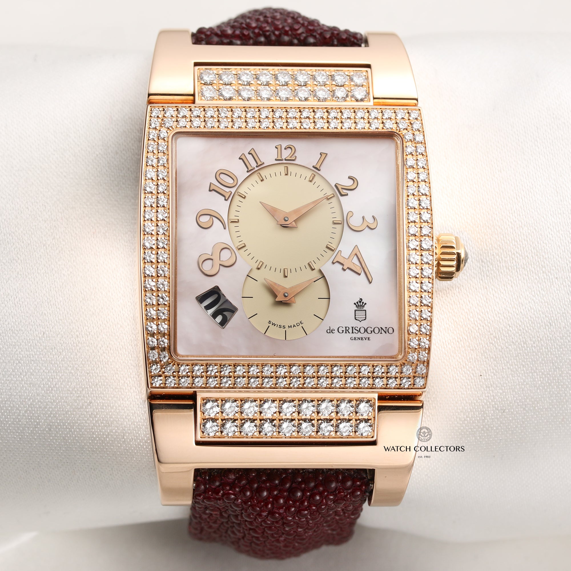 De Grisogrono Instrumento 18K Rose Gold MOP Dial & Diamond Case 005481 Second Hand Watch Collectors 1