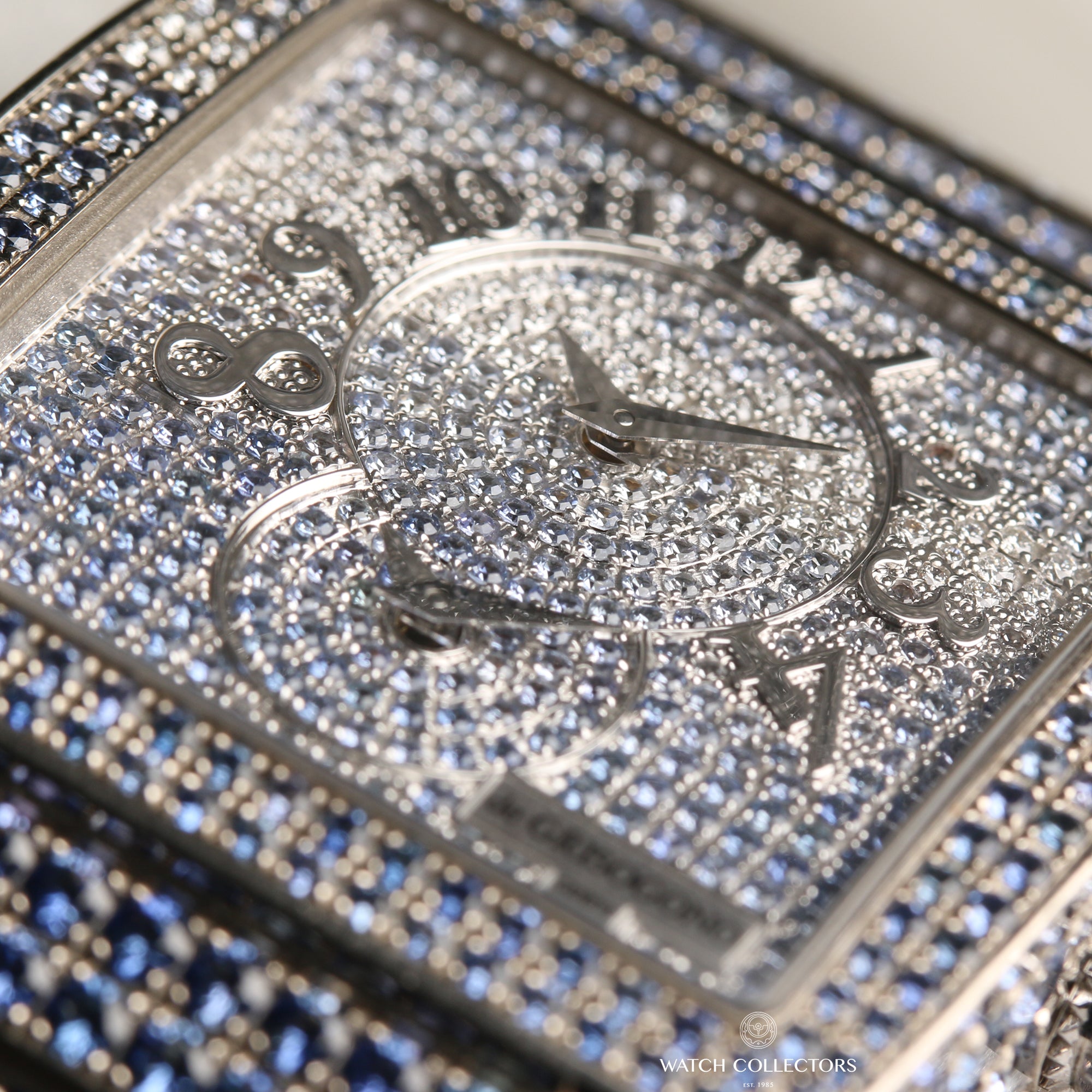 De Grisogrono Instrumento 18K White Gold Topaz & Sapphire Set Dial & Case 006387 Second Hand Watch Collectors 4