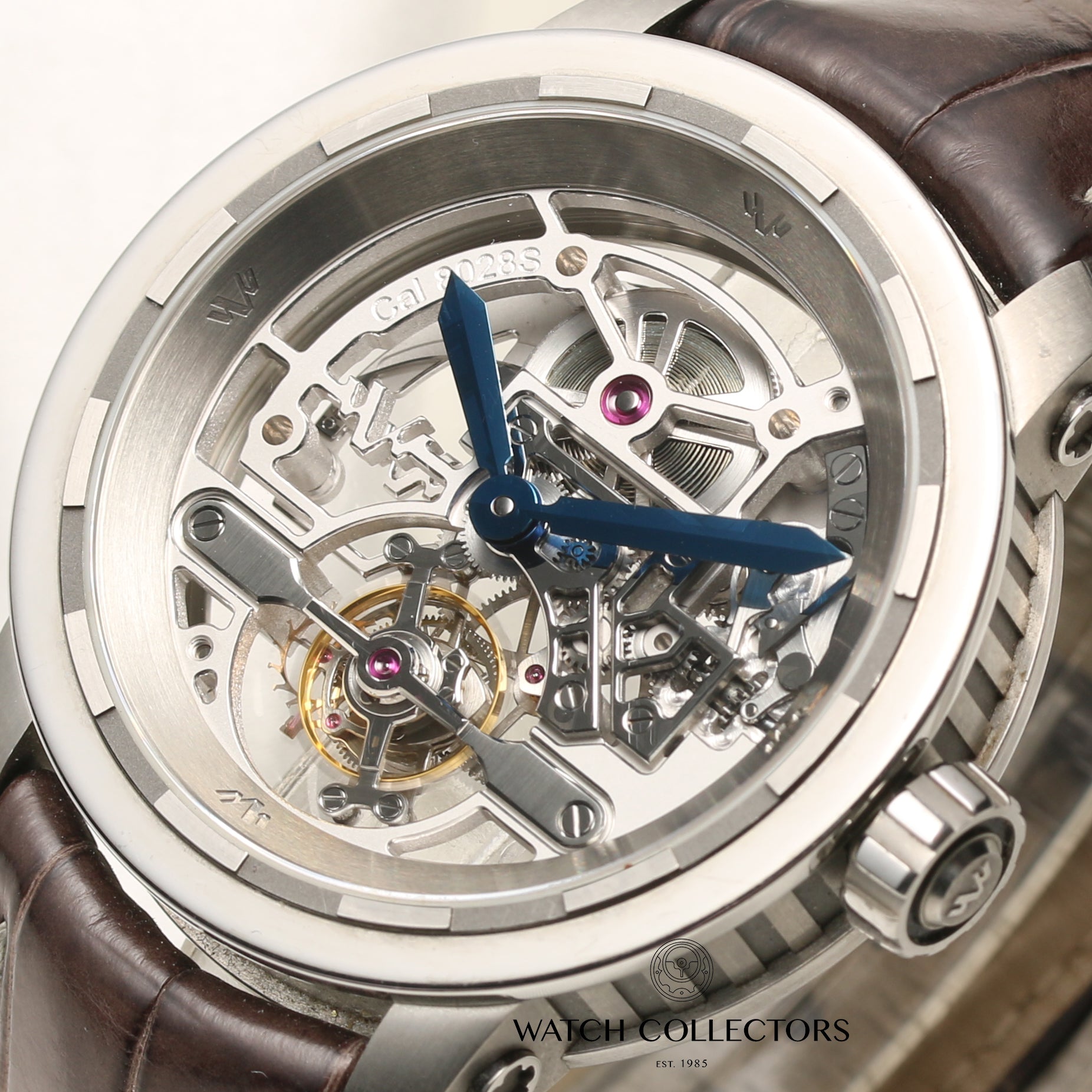 Dewitt Titatinium Skeleton Tourbillon Second Hand Watch Collectors 4