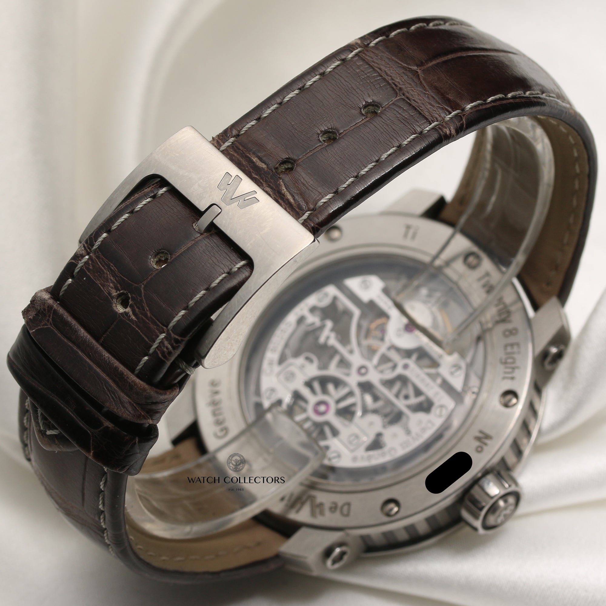 Dewitt Titatinium Skeleton Tourbillon Second Hand Watch Collectors 6
