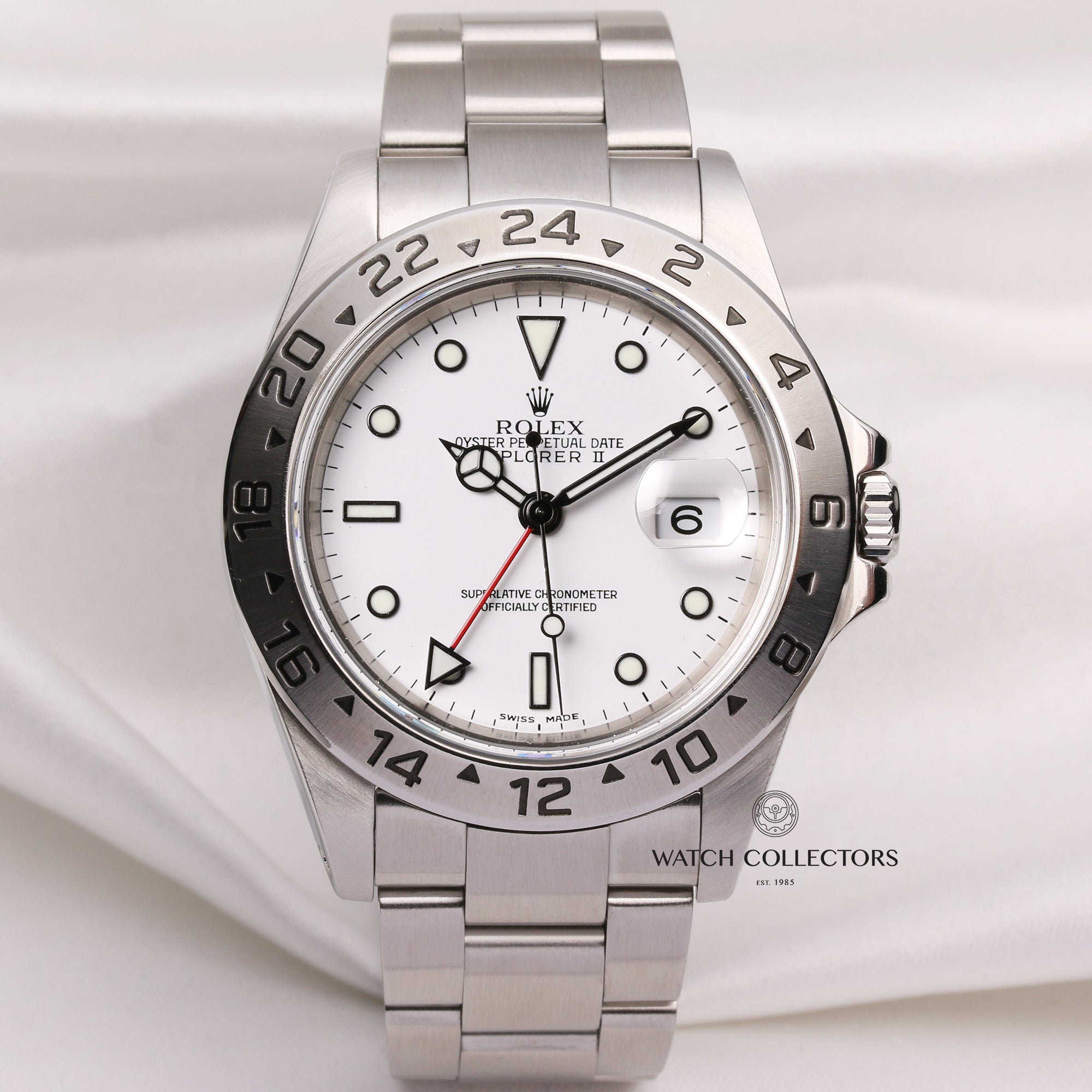 Discontinued Rolex Explorer II 16570 White Dial 40MM Second Hand Watch Collectors 1
