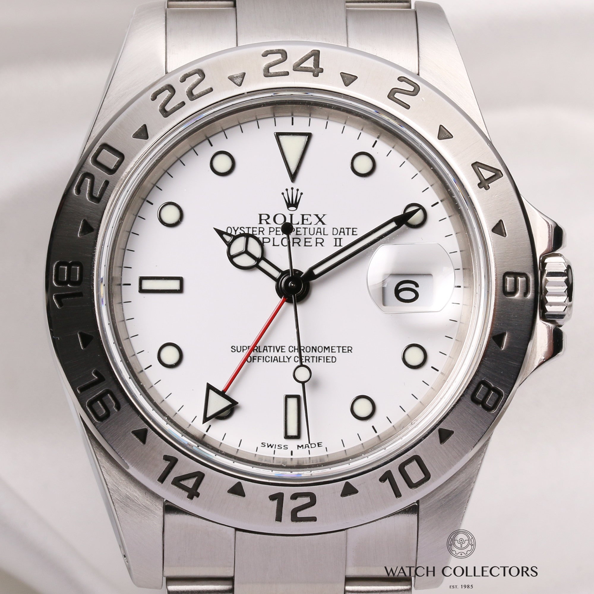 Discontinued Rolex Explorer II 16570 White Dial 40MM Second Hand Watch Collectors 2