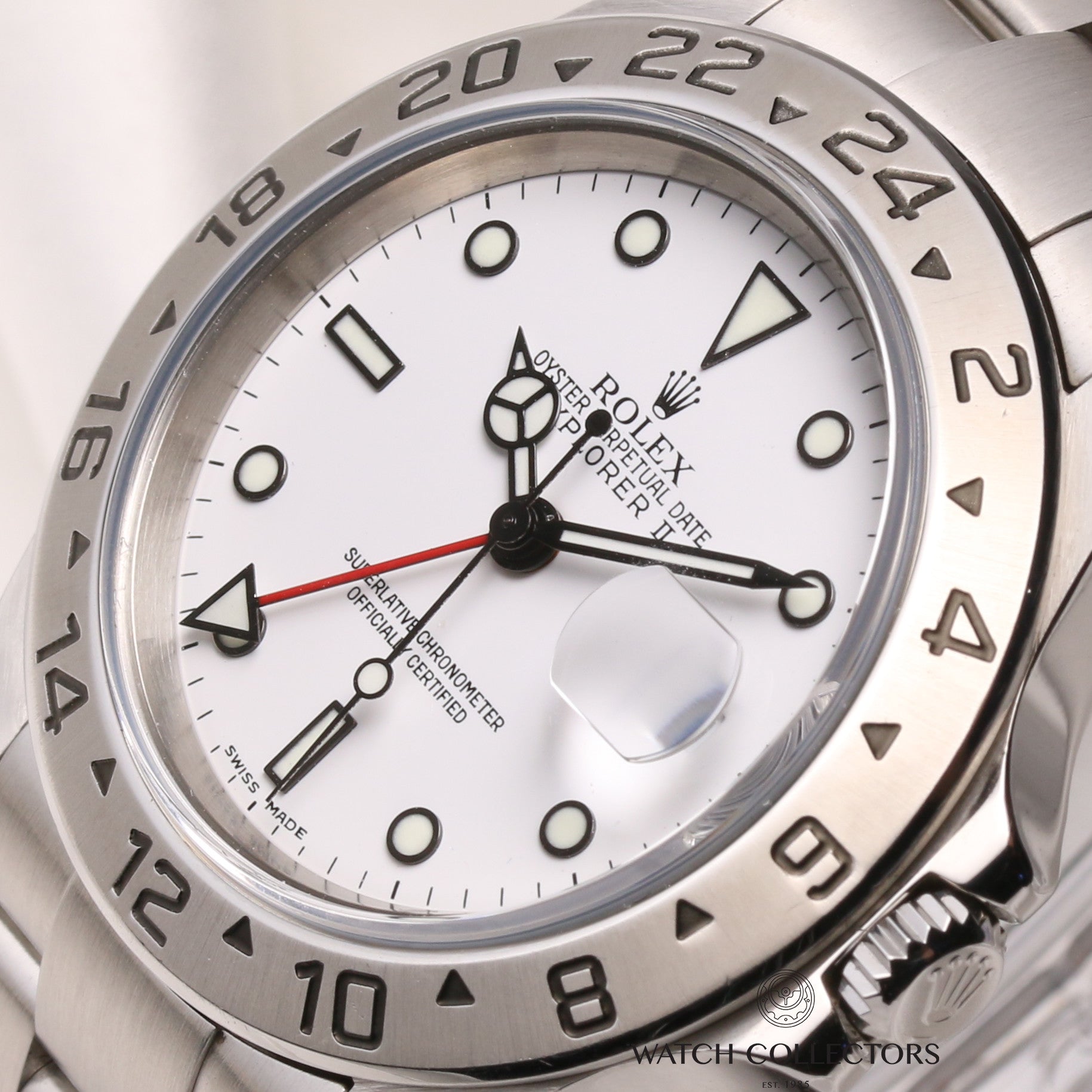 Discontinued Rolex Explorer II 16570 White Dial 40MM Second Hand Watch Collectors 4