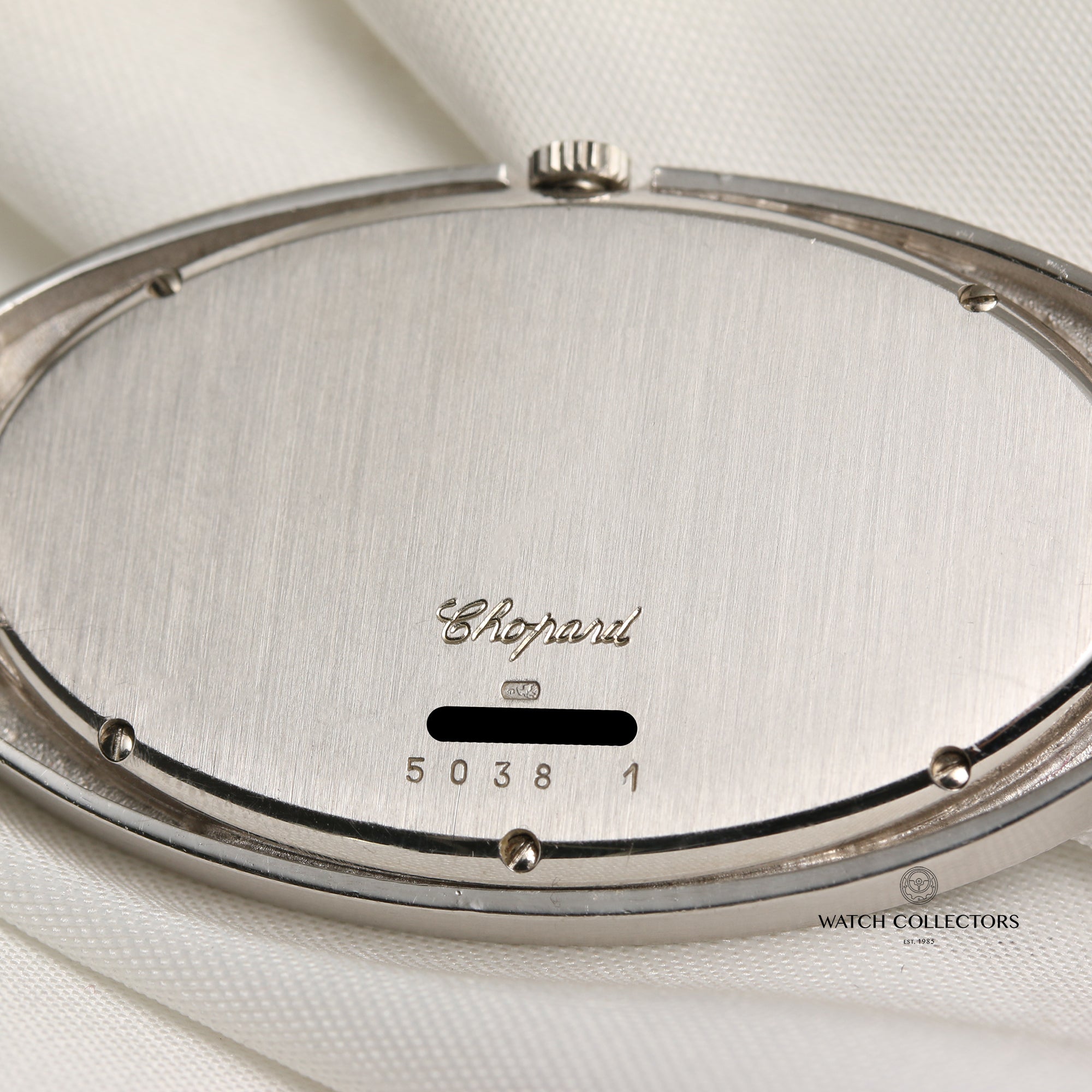 Factory Chopard 18K White Gold Pave Diamond Second Hand Watch Collectors 4