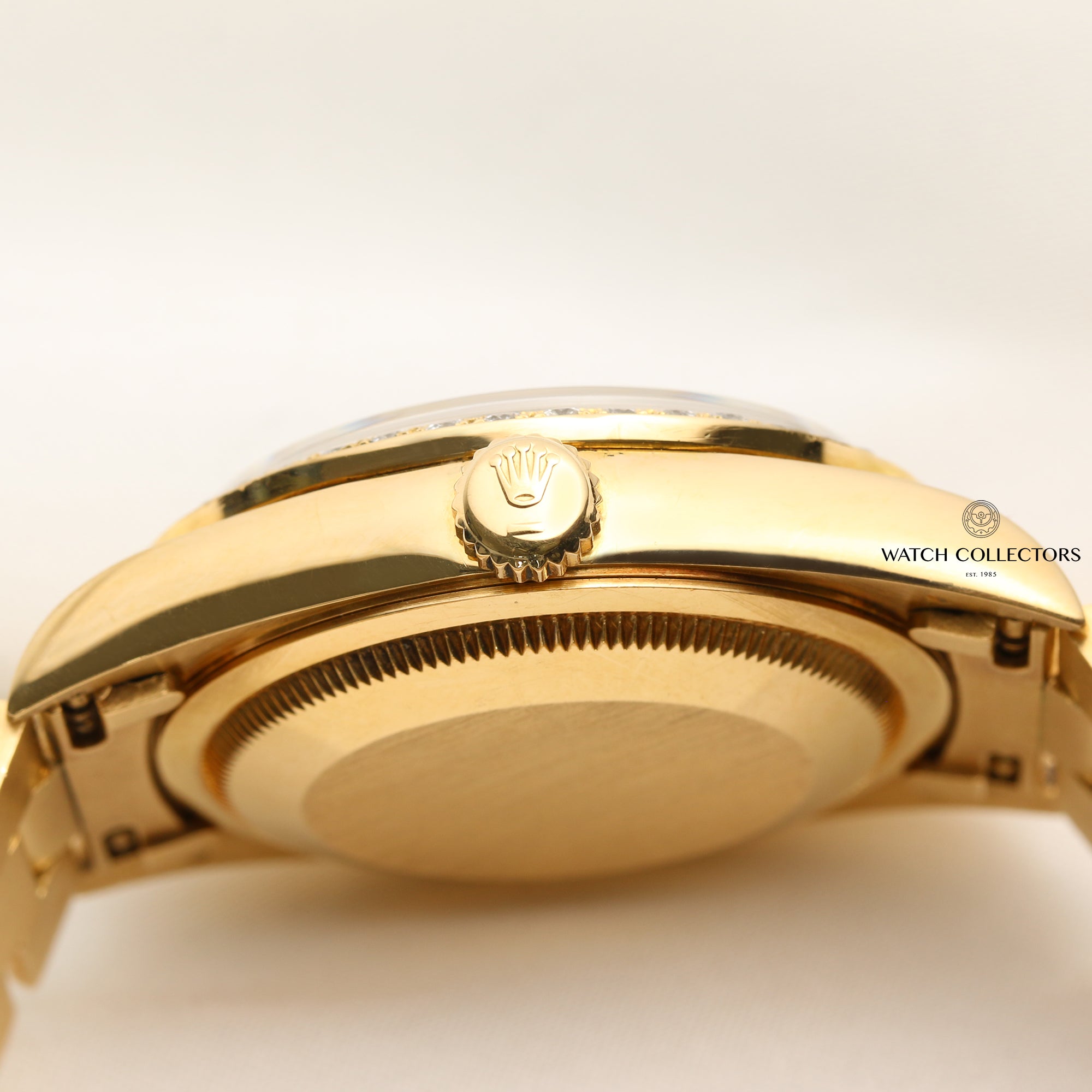 Factory Rolex Day-Date 18348 18K Yellow Gold Diamond Second Hand Watch Collectors 5