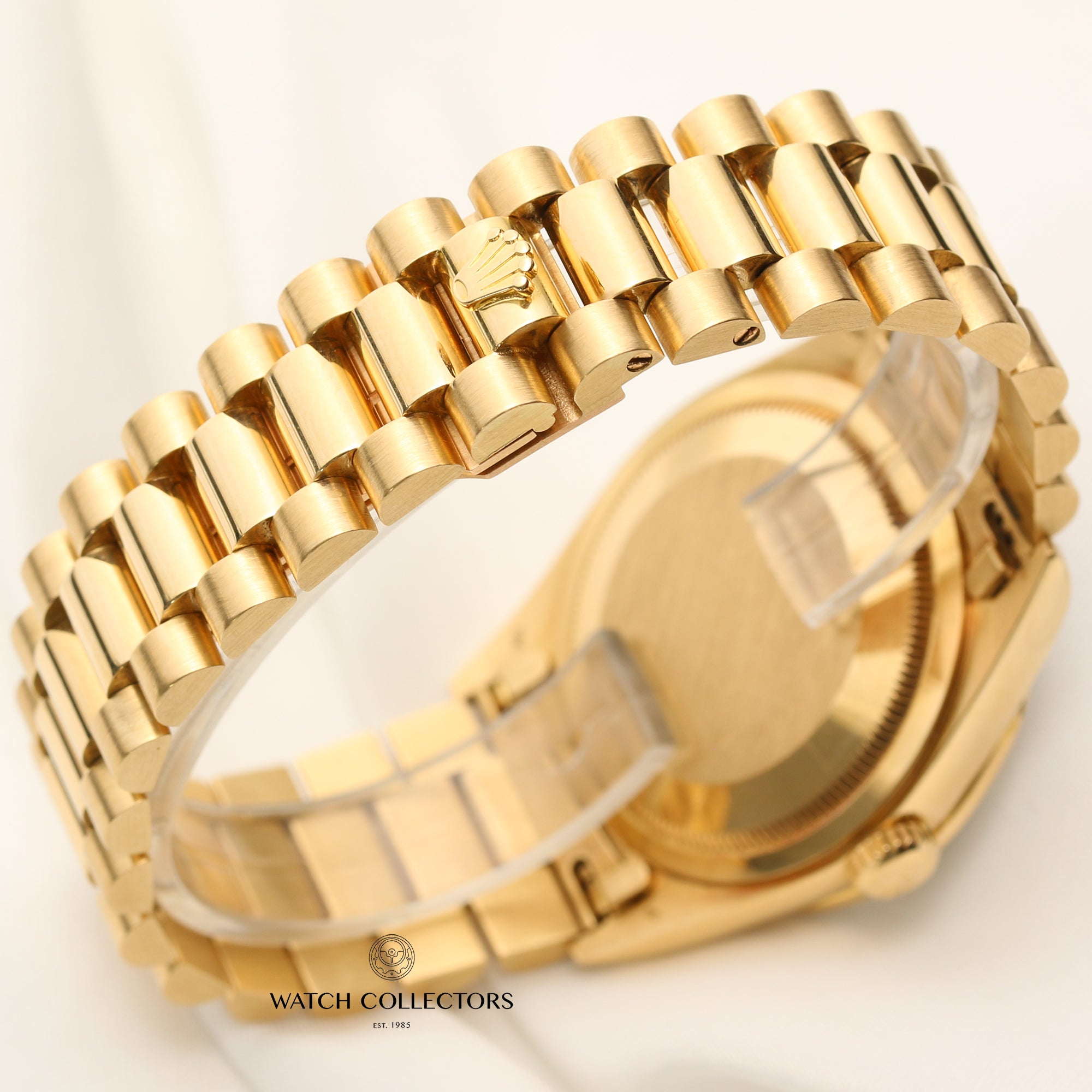 Factory Rolex Day-Date 18348 18K Yellow Gold Diamond Second Hand Watch Collectors 8