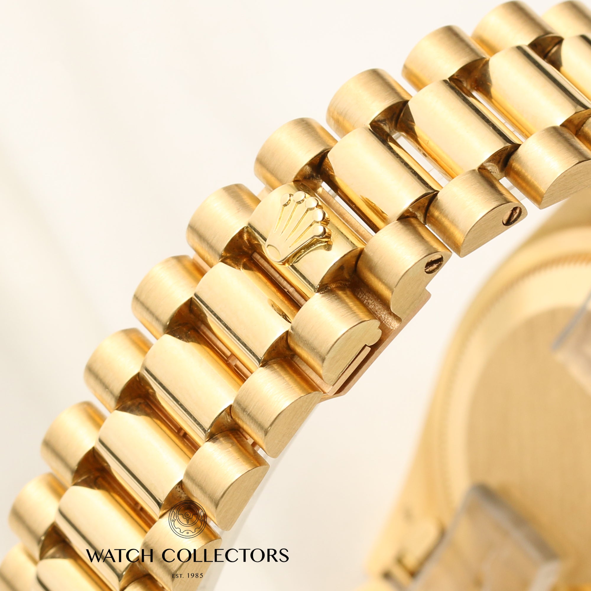 Factory Rolex Day-Date 18348 18K Yellow Gold Diamond Second Hand Watch Collectors 9