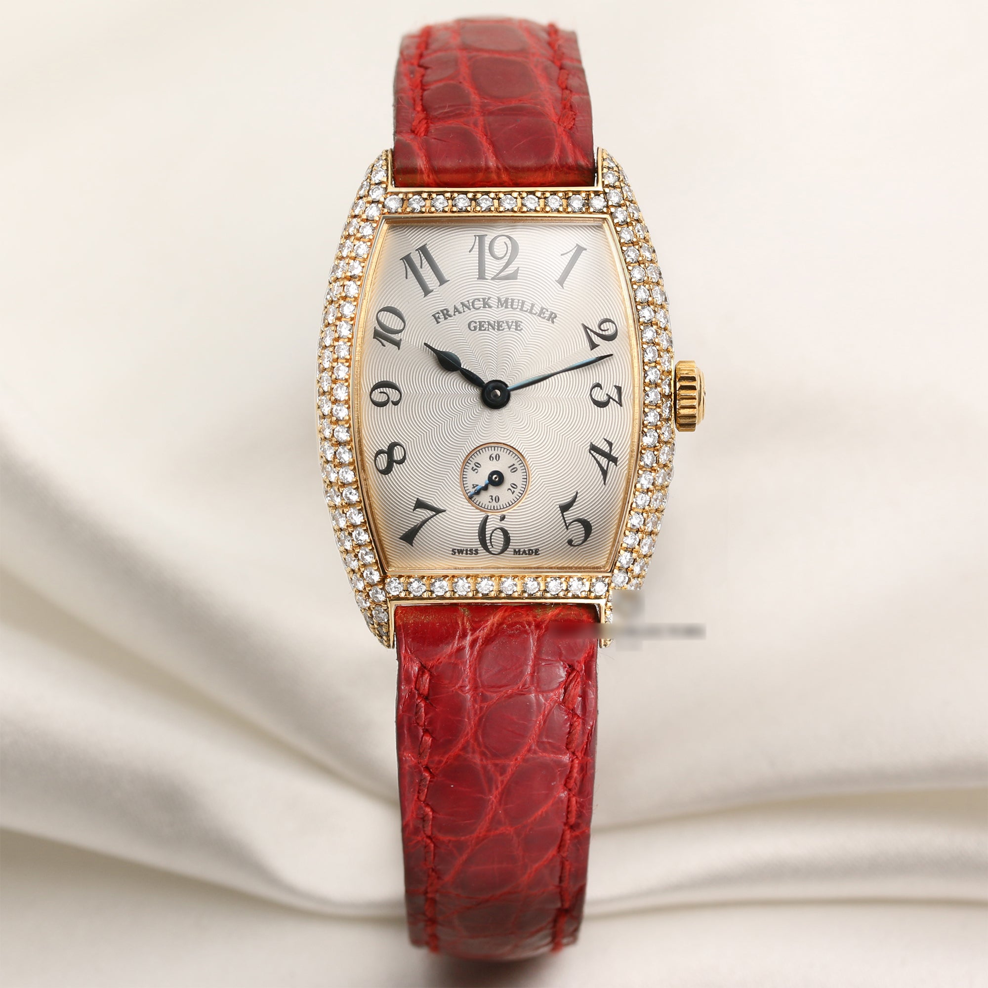 Franck-Muller-18K-Yellow-Gold-Diamond-Bezel-Second-Hand-Watch-Collectors-1