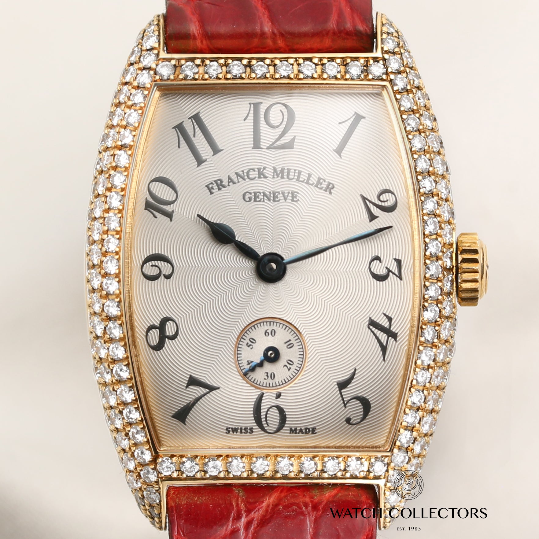 Franck Muller 18K Yellow Gold Diamond Bezel Second Hand Watch Collectors 2