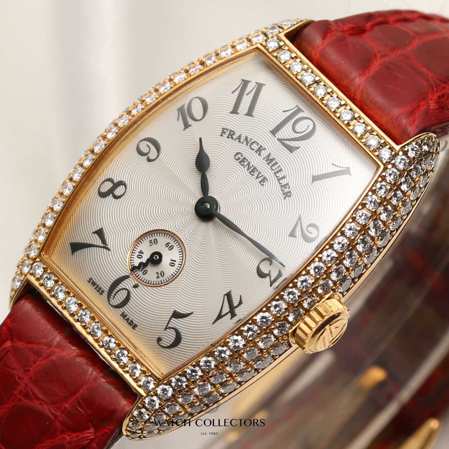 Franck Muller 18K Yellow Gold Diamond Bezel Second Hand Watch Collectors 4